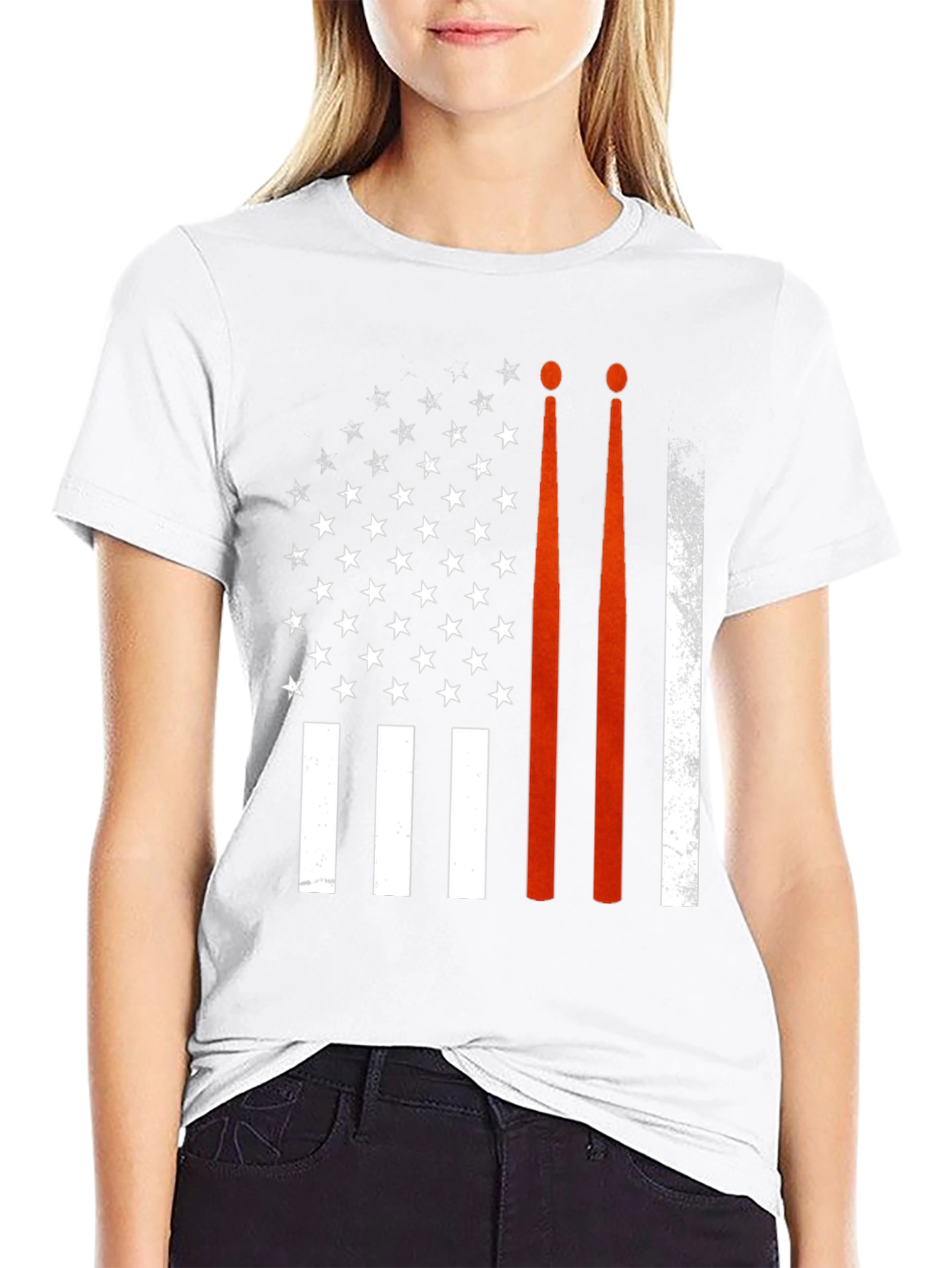 Drummer USA Flag Graphic Tee