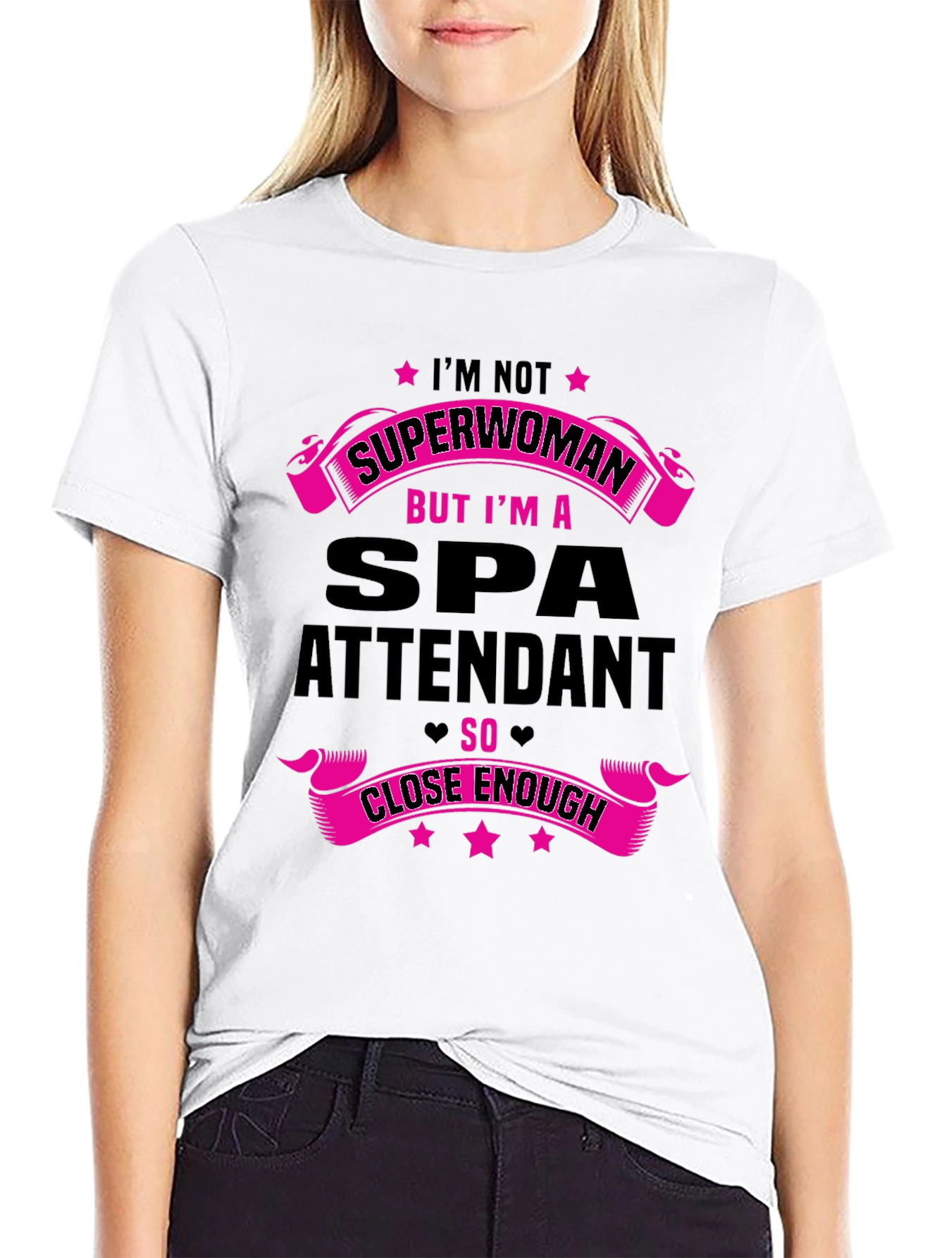 Spa Attendant Superwoman Graphic Tee