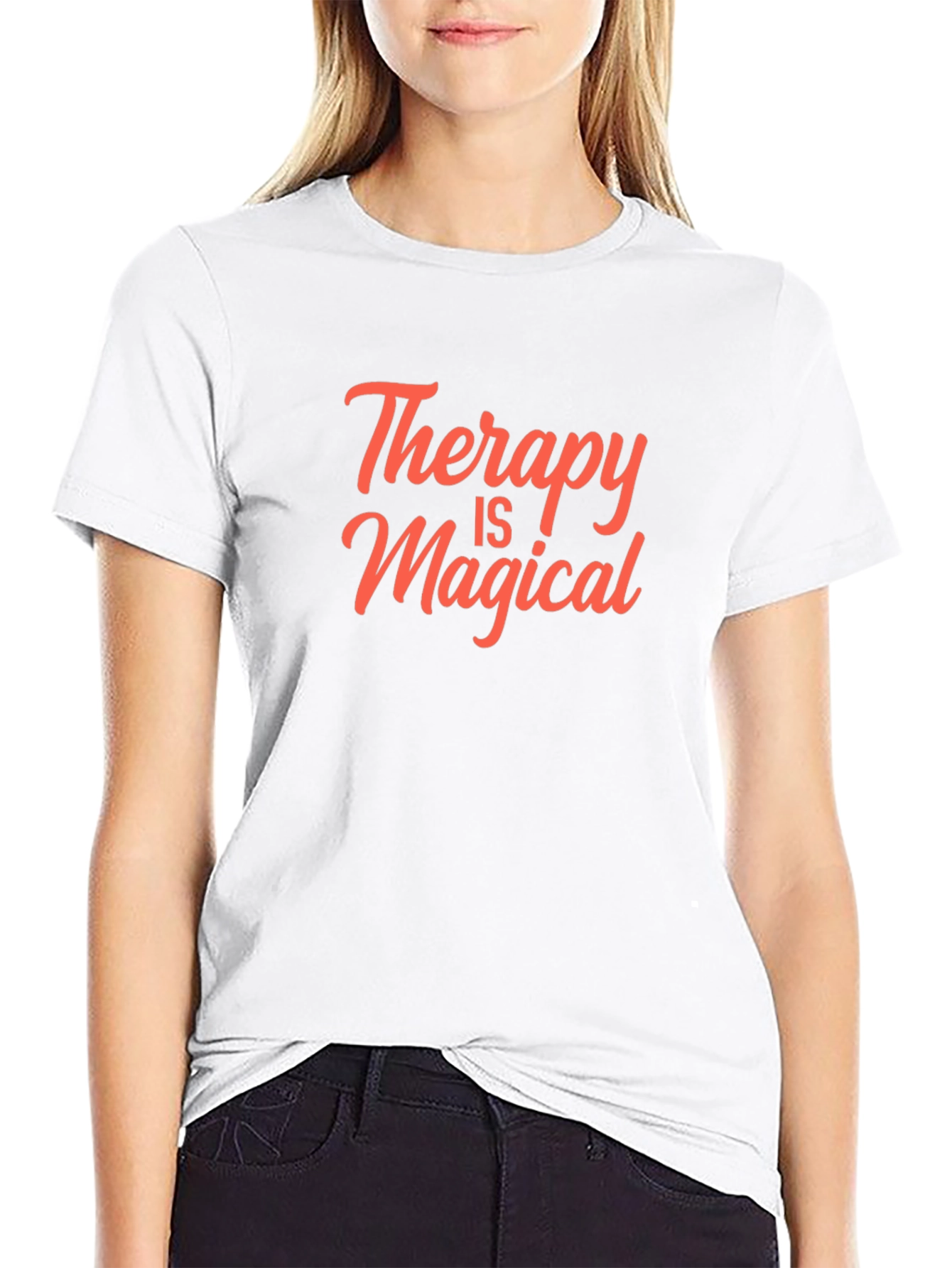 Therapy is Magical T-Shirt - Black Cotton Tee