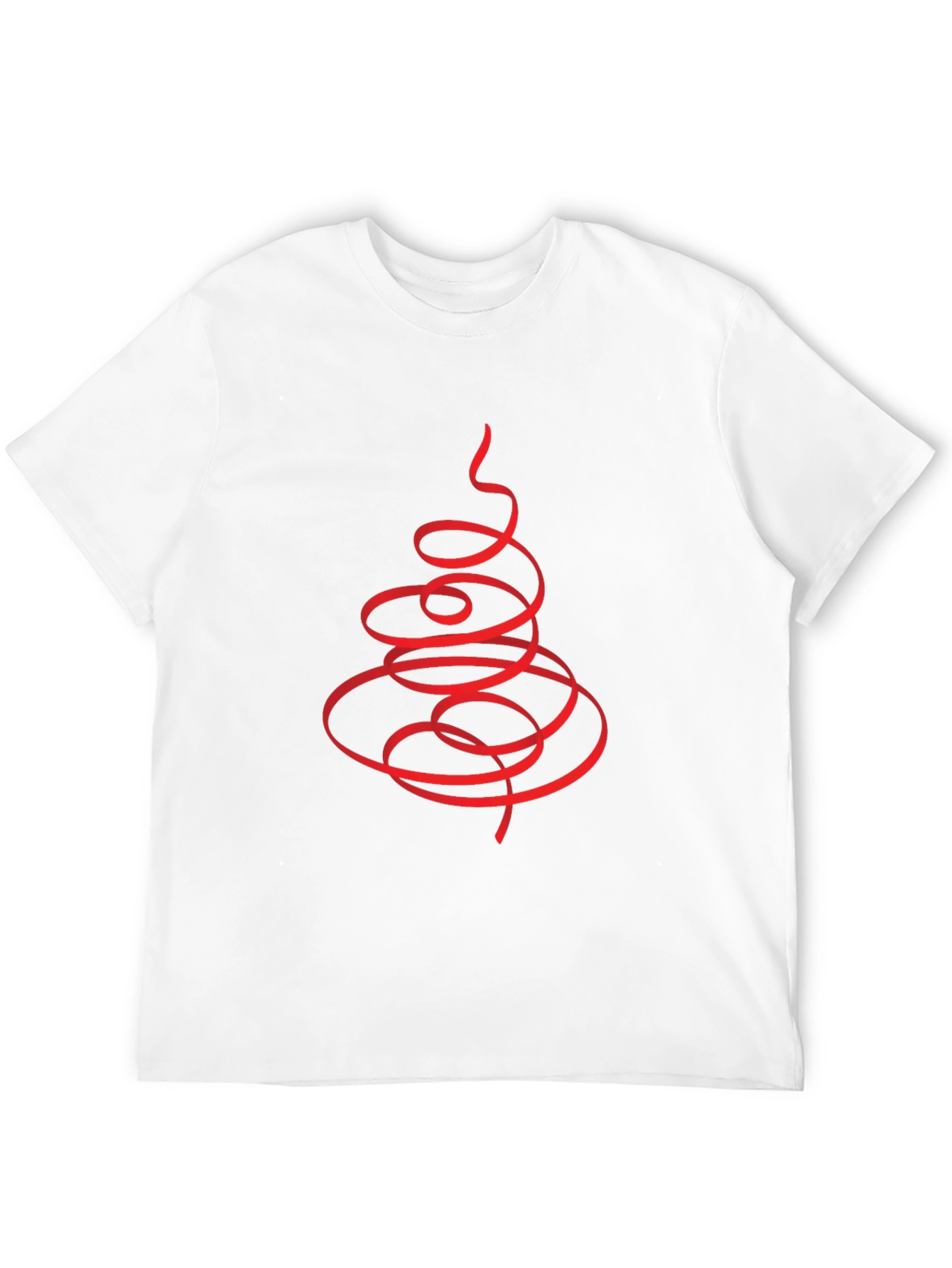Abstract Christmas Tree Black T-Shirt