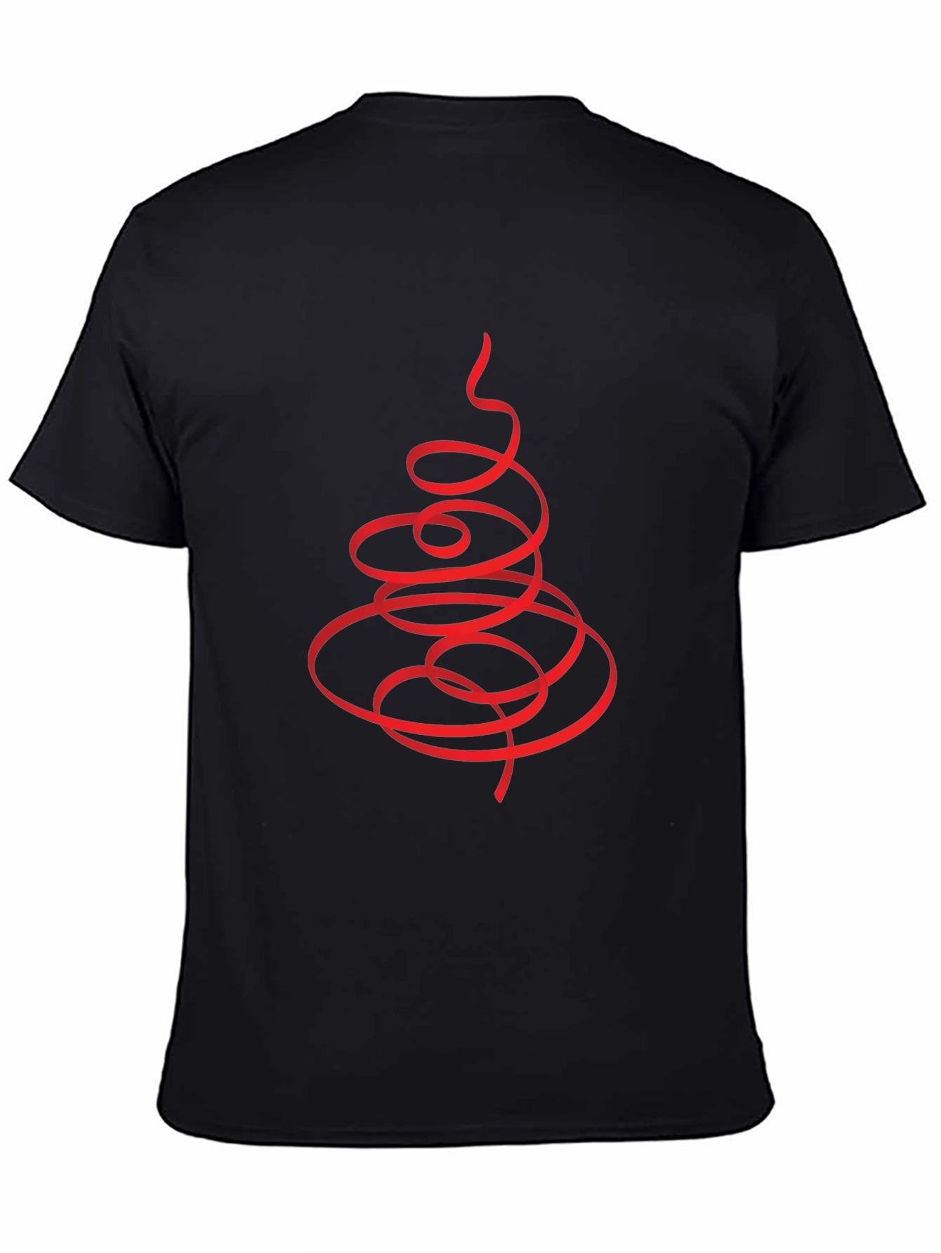 Abstract Christmas Tree Black T-Shirt