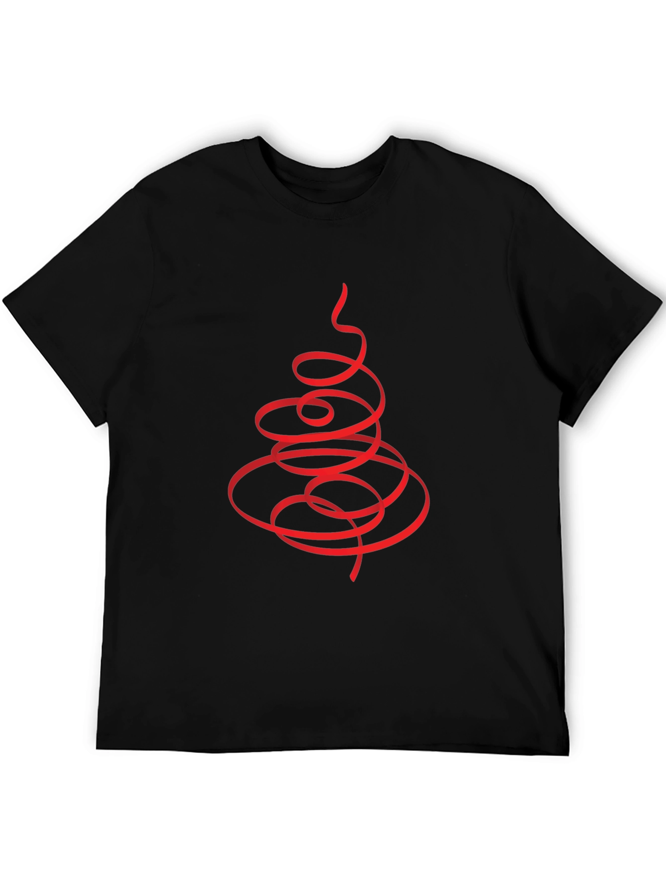 Abstract Christmas Tree Black T-Shirt