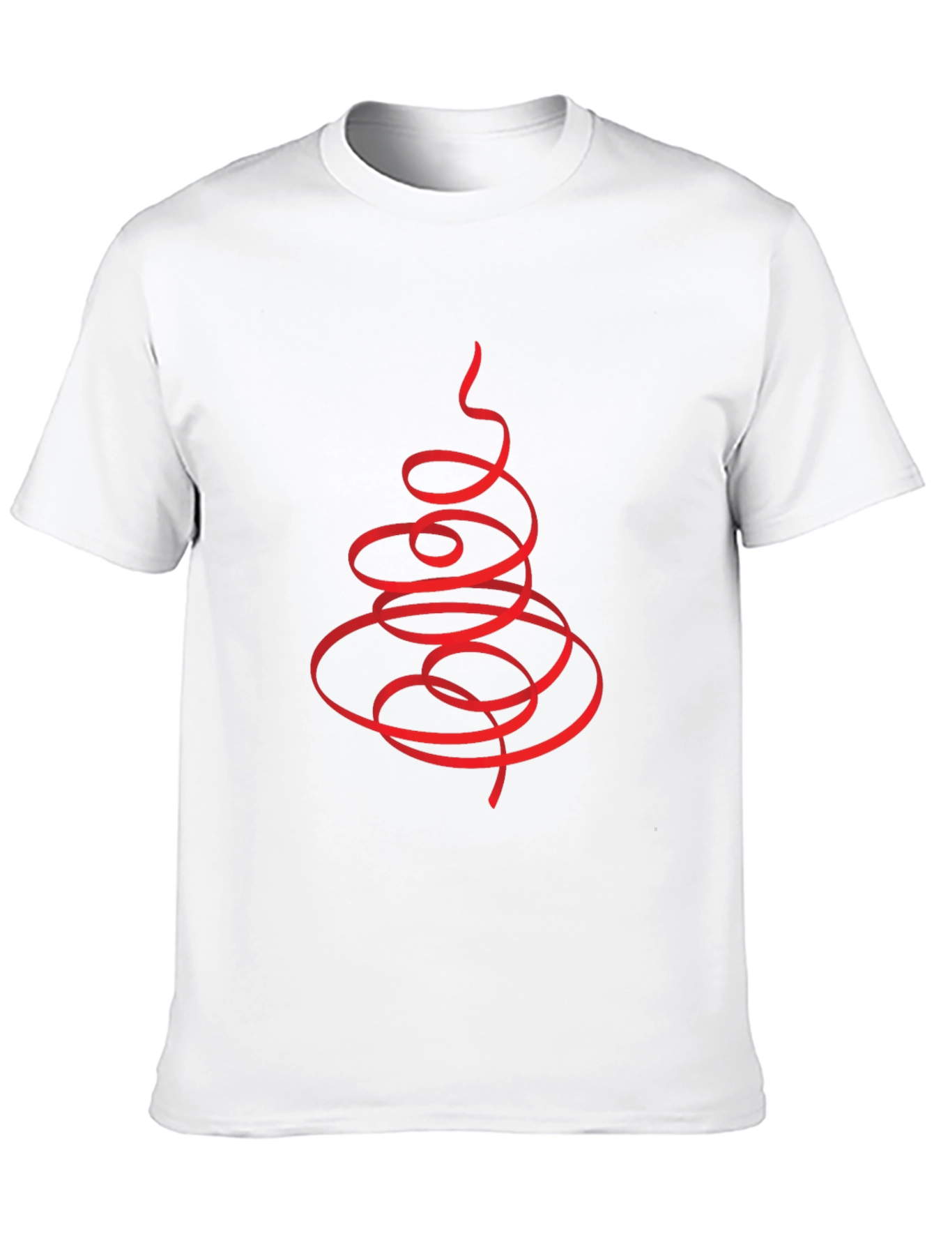 Abstract Christmas Tree Black T-Shirt