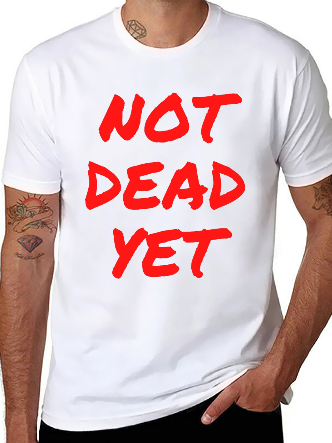 Not Dead Yet Graphic T-Shirt - Mens Black Tee