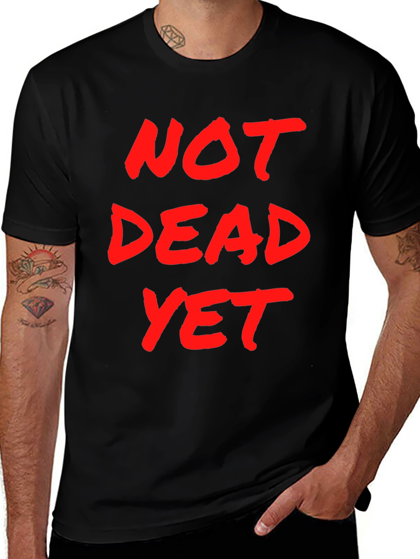 Not Dead Yet Graphic T-Shirt - Mens Black Tee