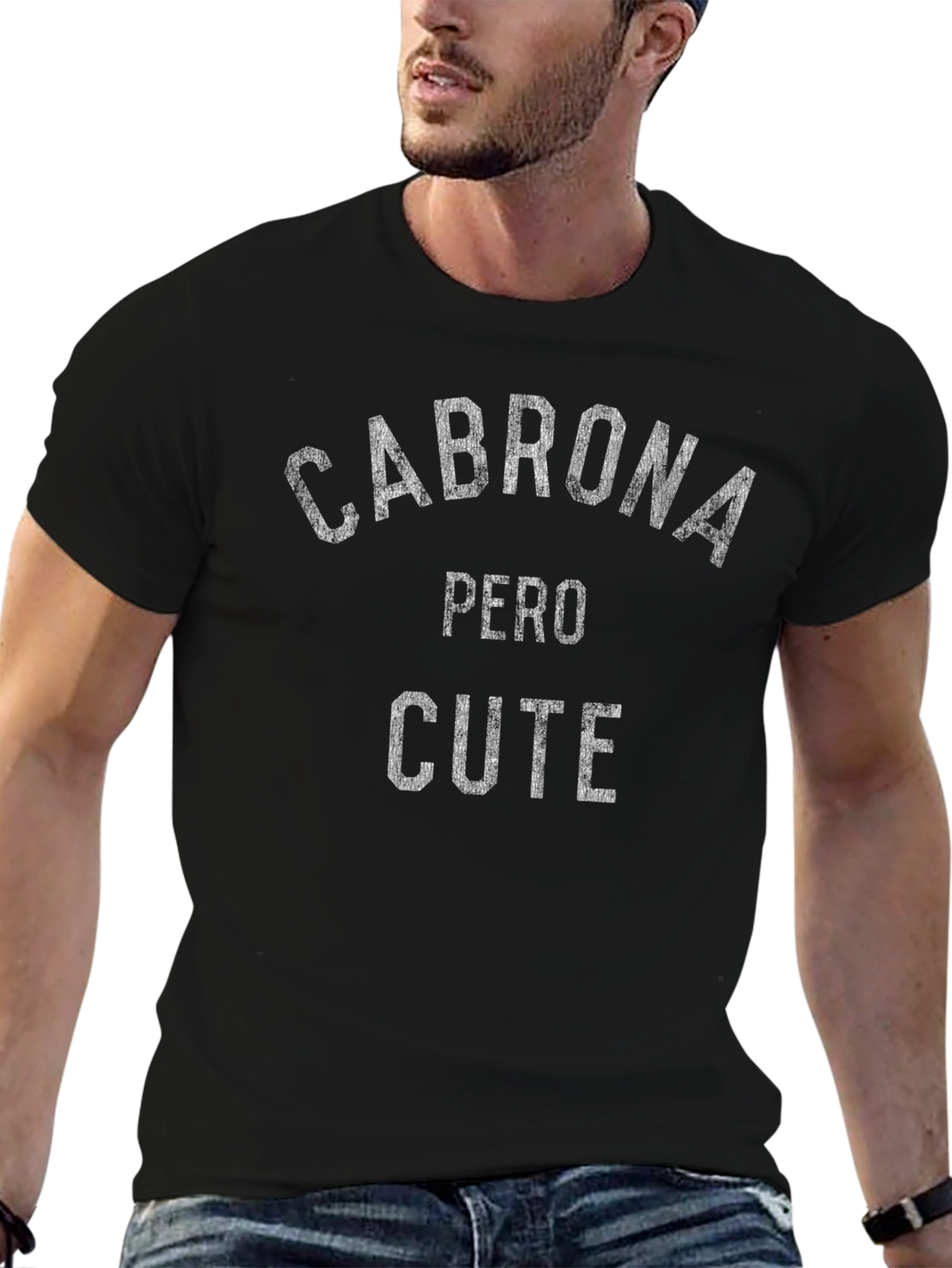 Cabrona Pero Cute Graphic Tee - Black