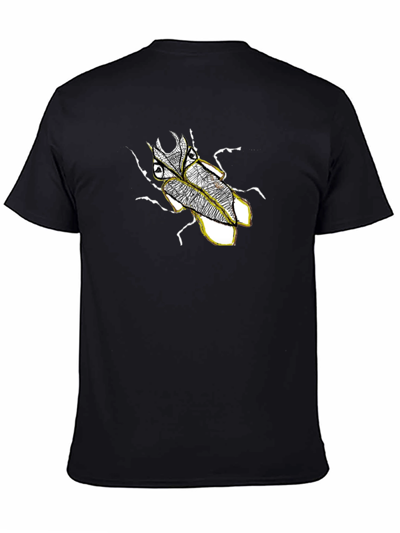 Black Graphic Tee - Beetle Design