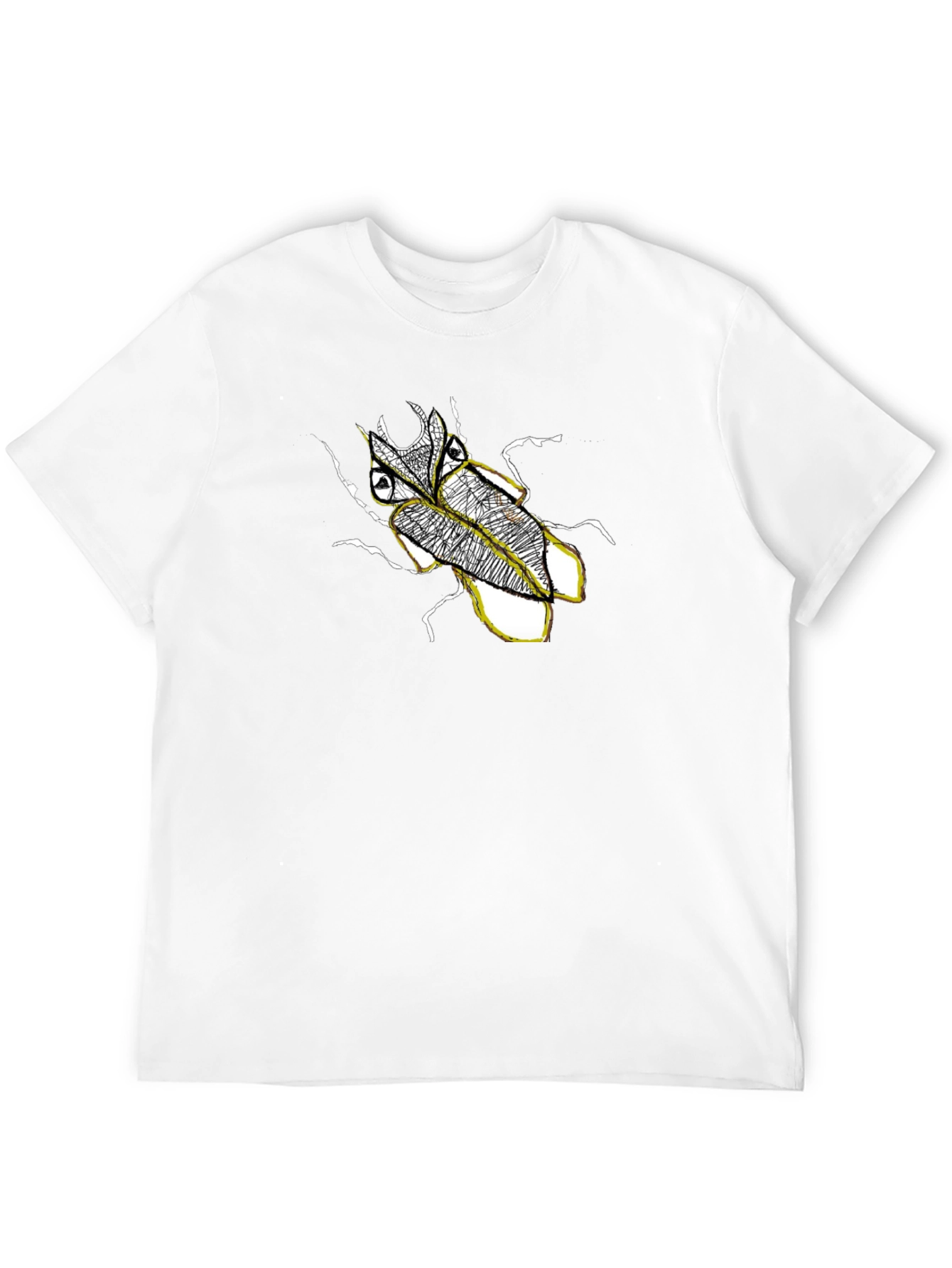 Black Graphic Tee - Beetle Design