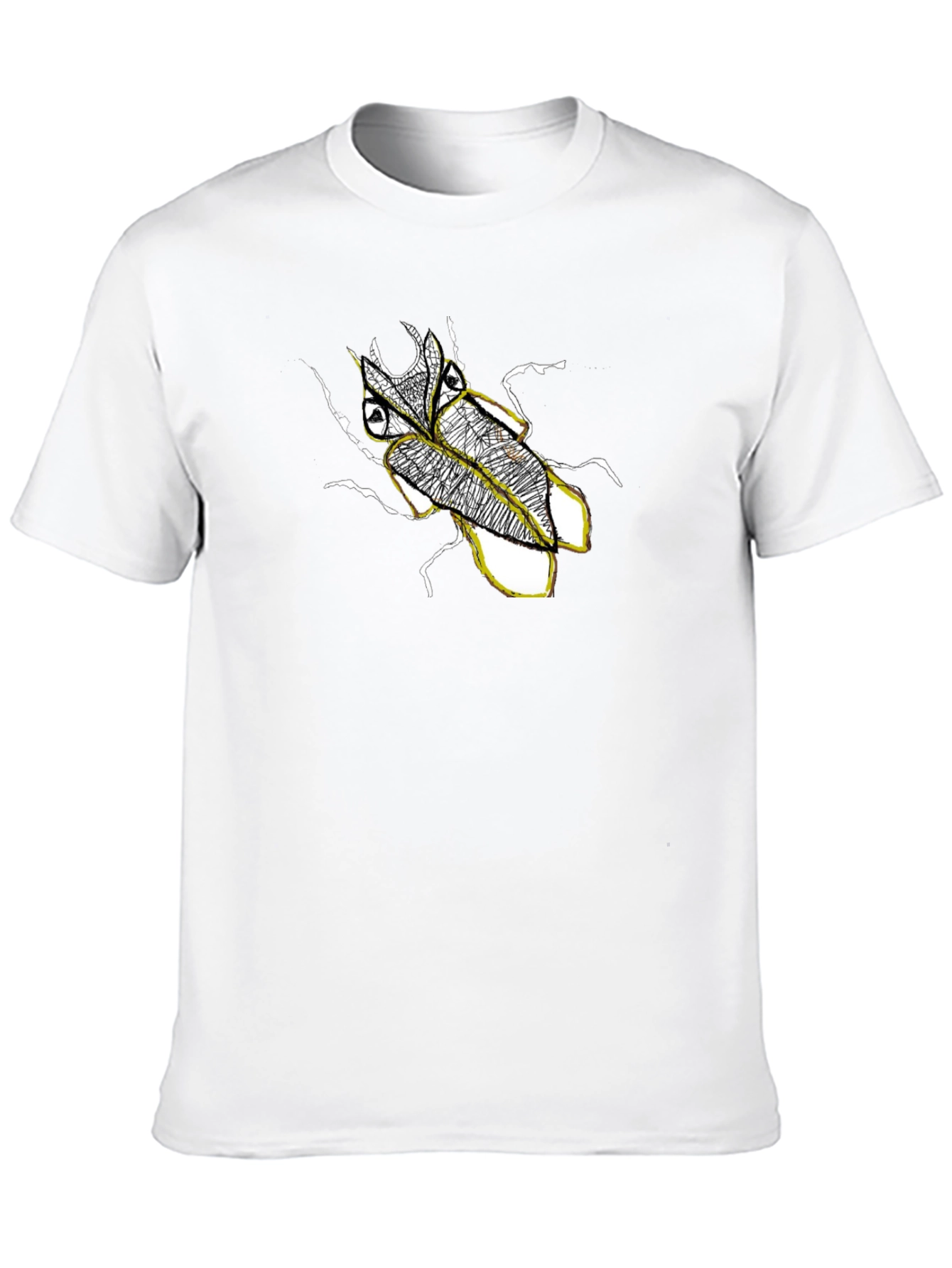 Black Graphic Tee - Beetle Design