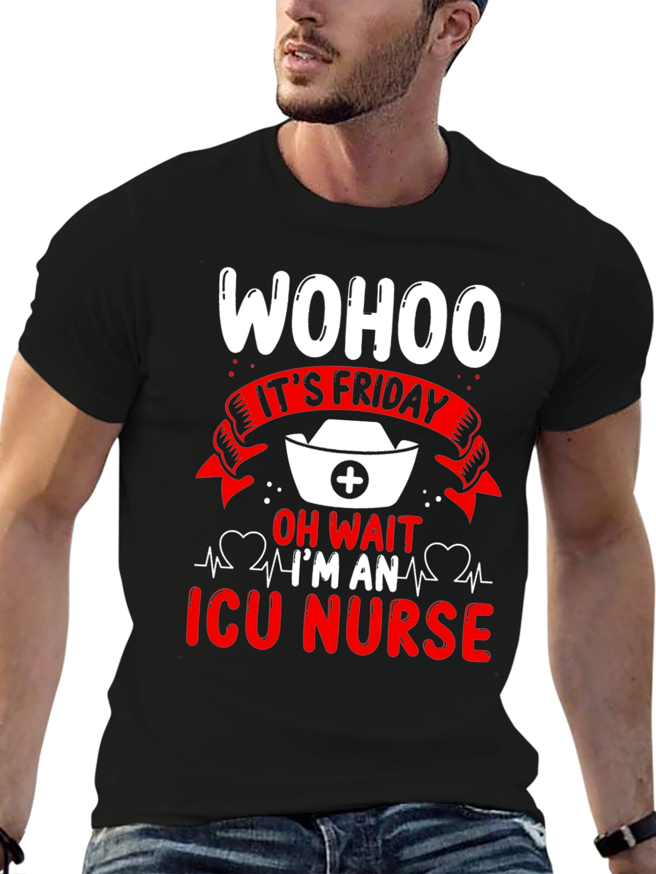 Wohoo Its Friday ICU Nurse Graphic Tee