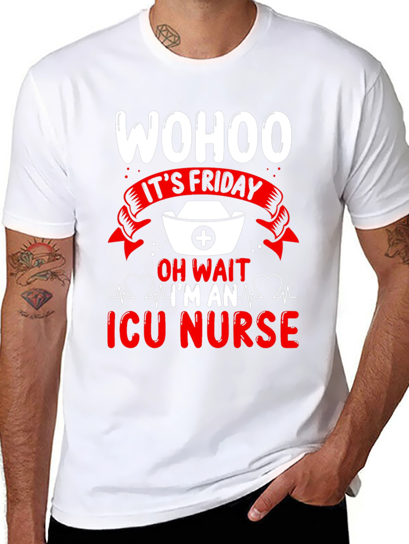 Wohoo Its Friday ICU Nurse Graphic Tee