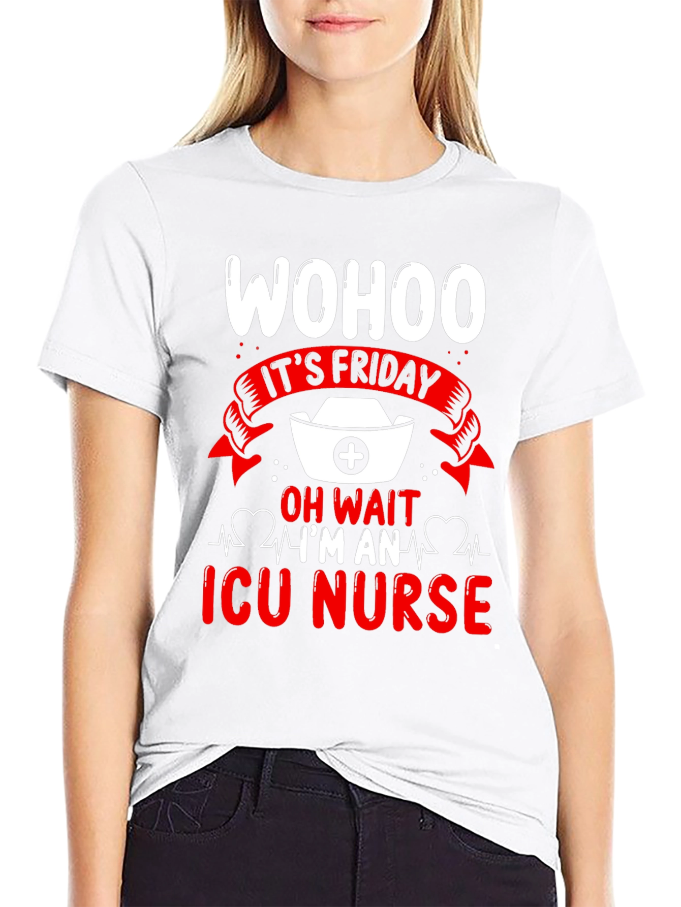 Wohoo Its Friday ICU Nurse Graphic Tee
