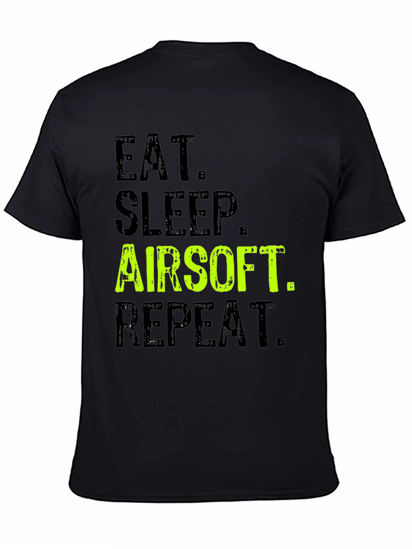 Eat Sleep Airsoft Repeat Black T-Shirt