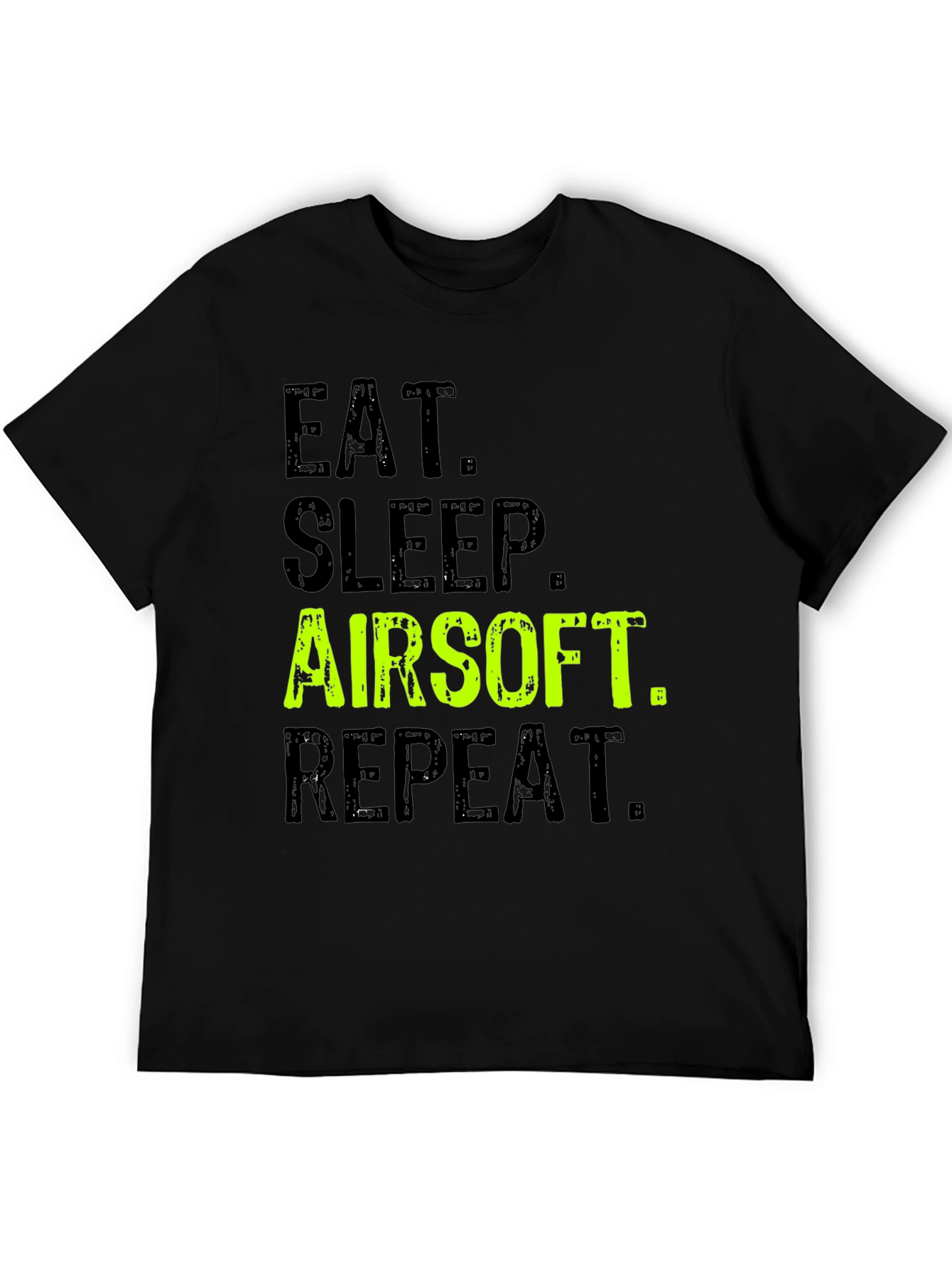Eat Sleep Airsoft Repeat Black T-Shirt