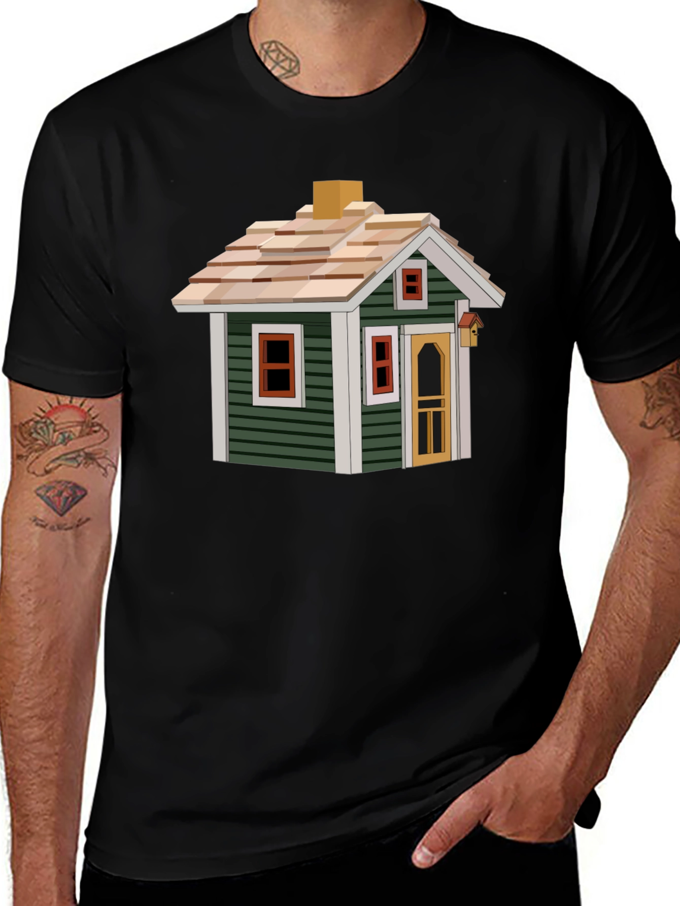 House Graphic Tee - Novelty Design