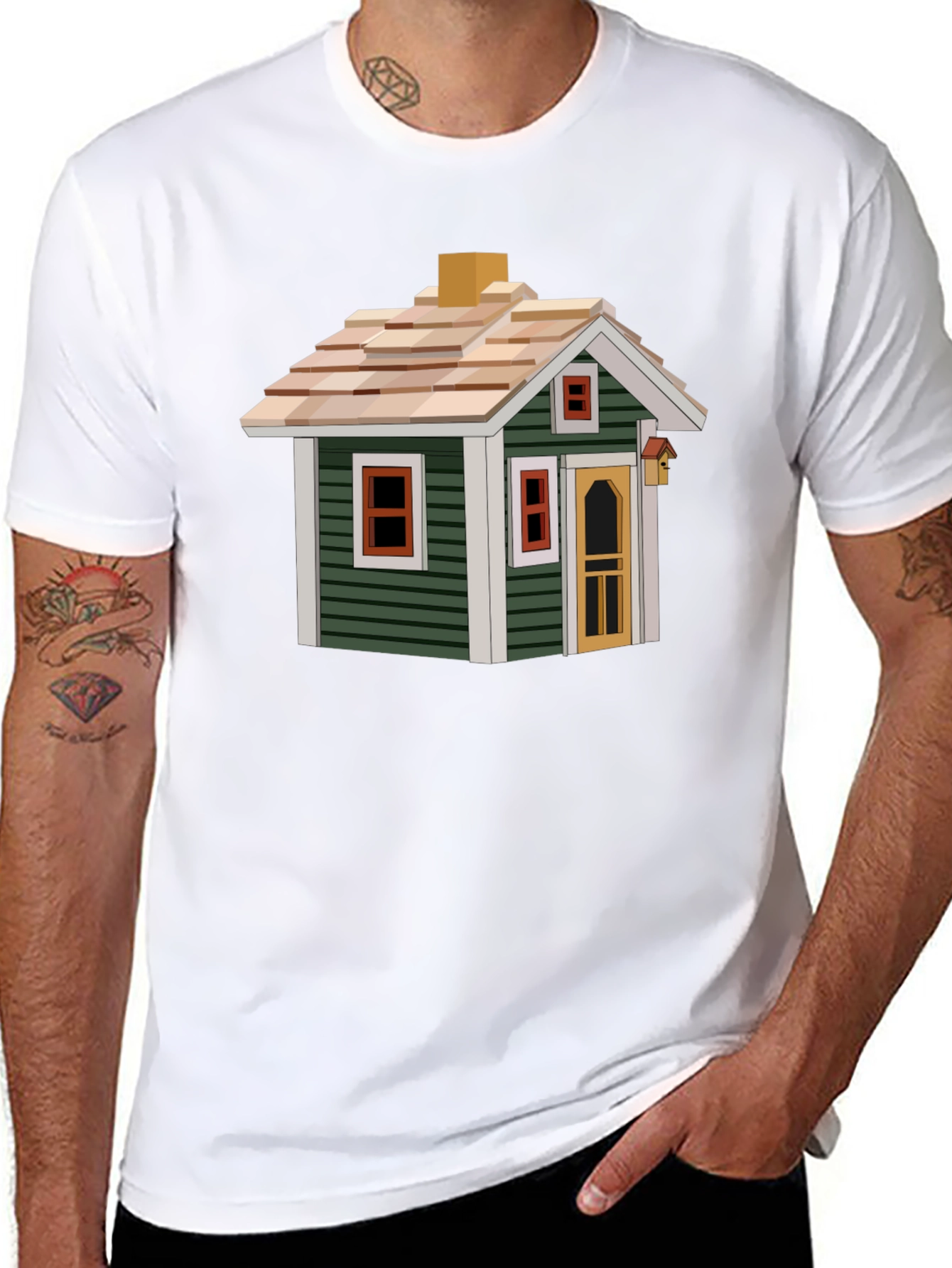House Graphic Tee - Novelty Design