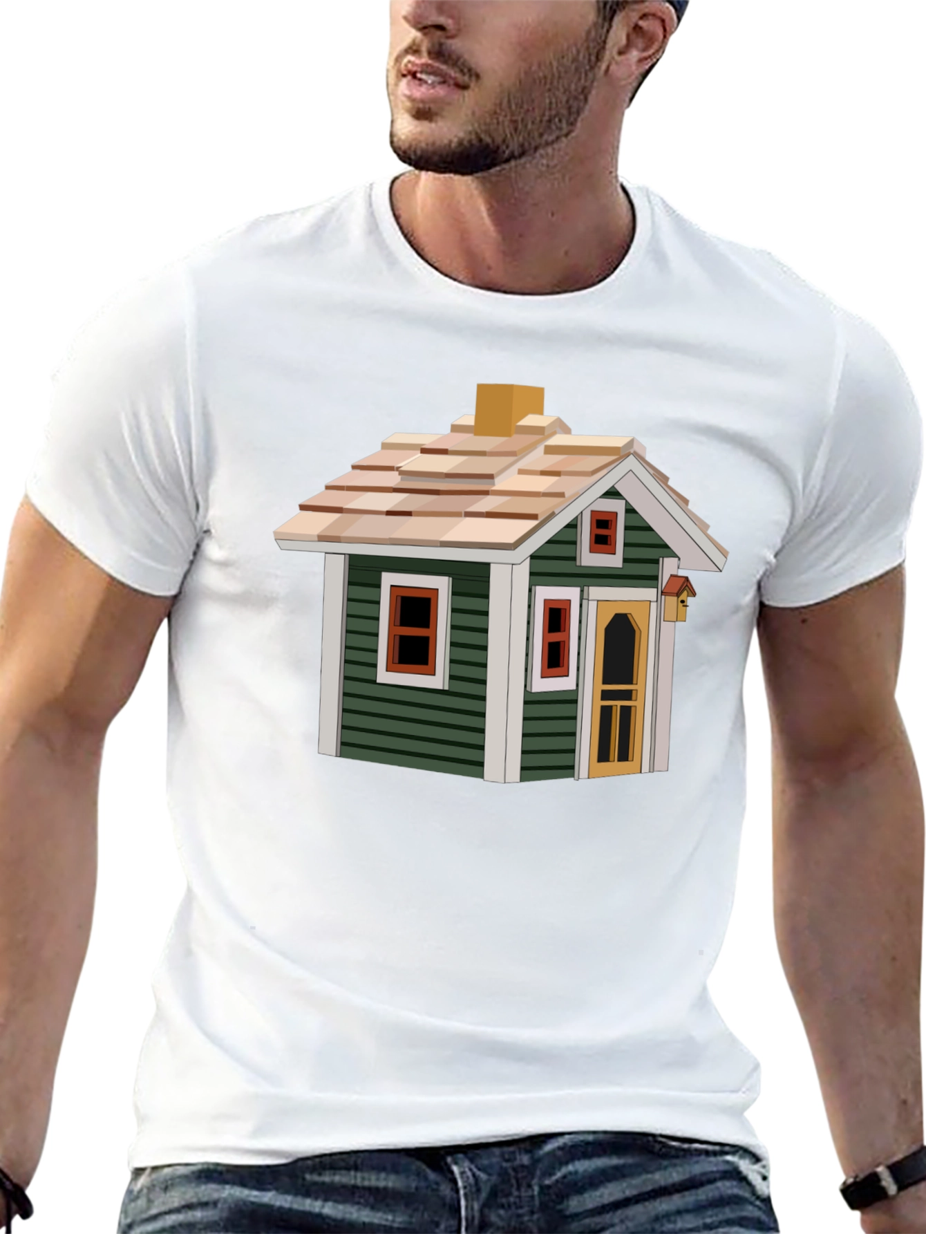 House Graphic Tee - Novelty Design