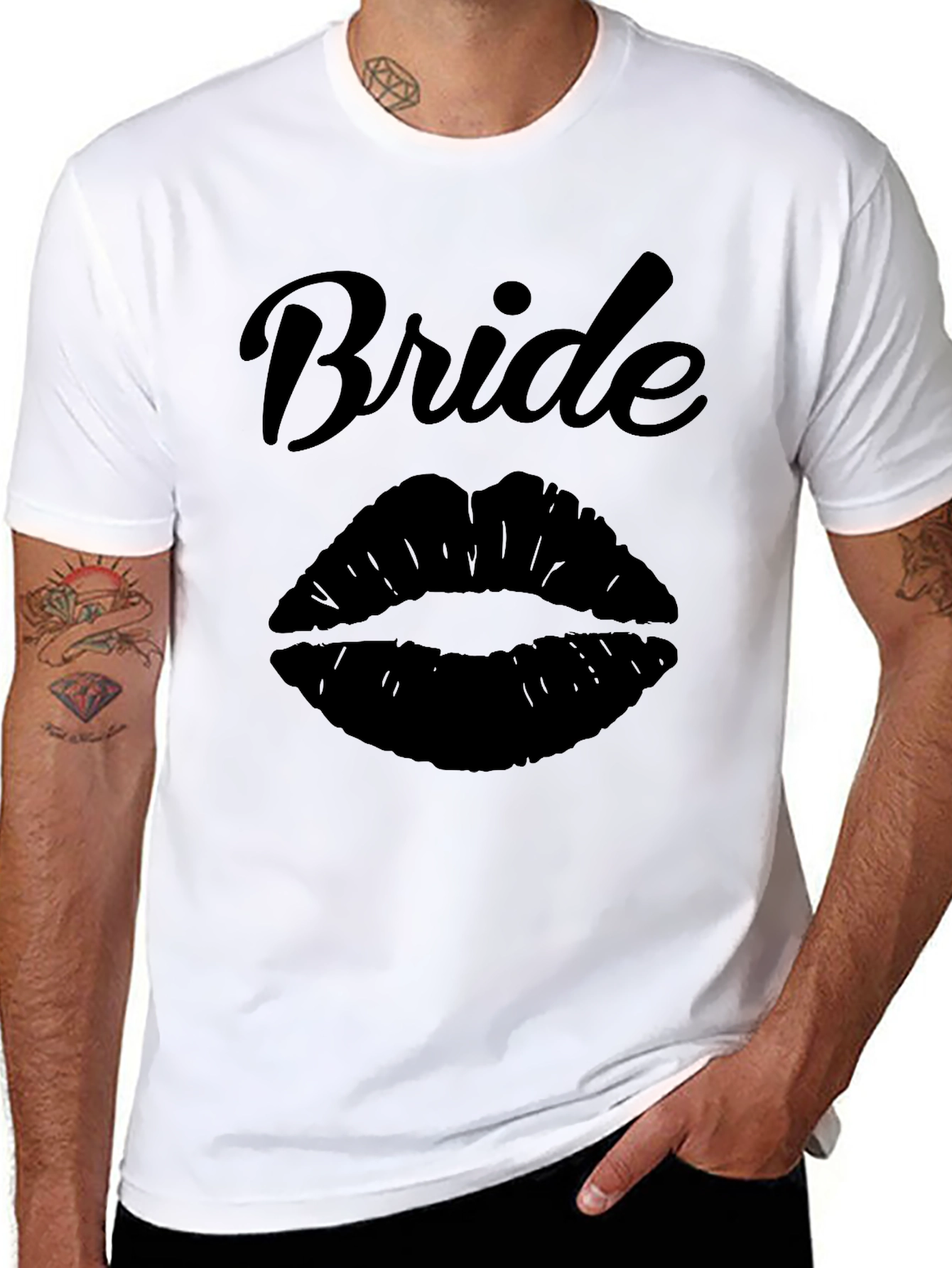 Bride Lips Graphic T-Shirt - Wedding Party Tee
