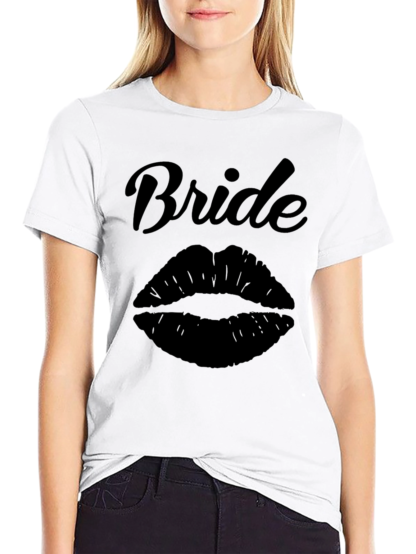 Bride Lips Graphic T-Shirt - Wedding Party Tee