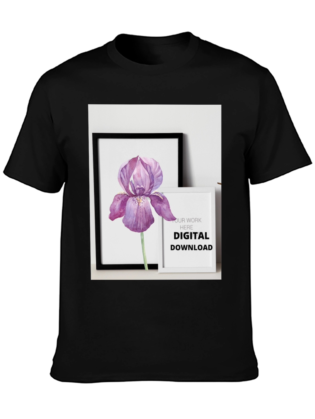 Floral Art Print Tee - Digital Download