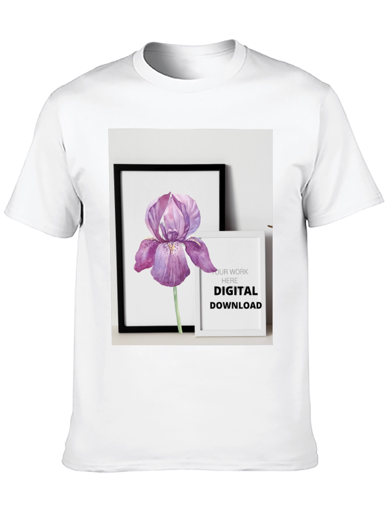 Floral Art Print Tee - Digital Download