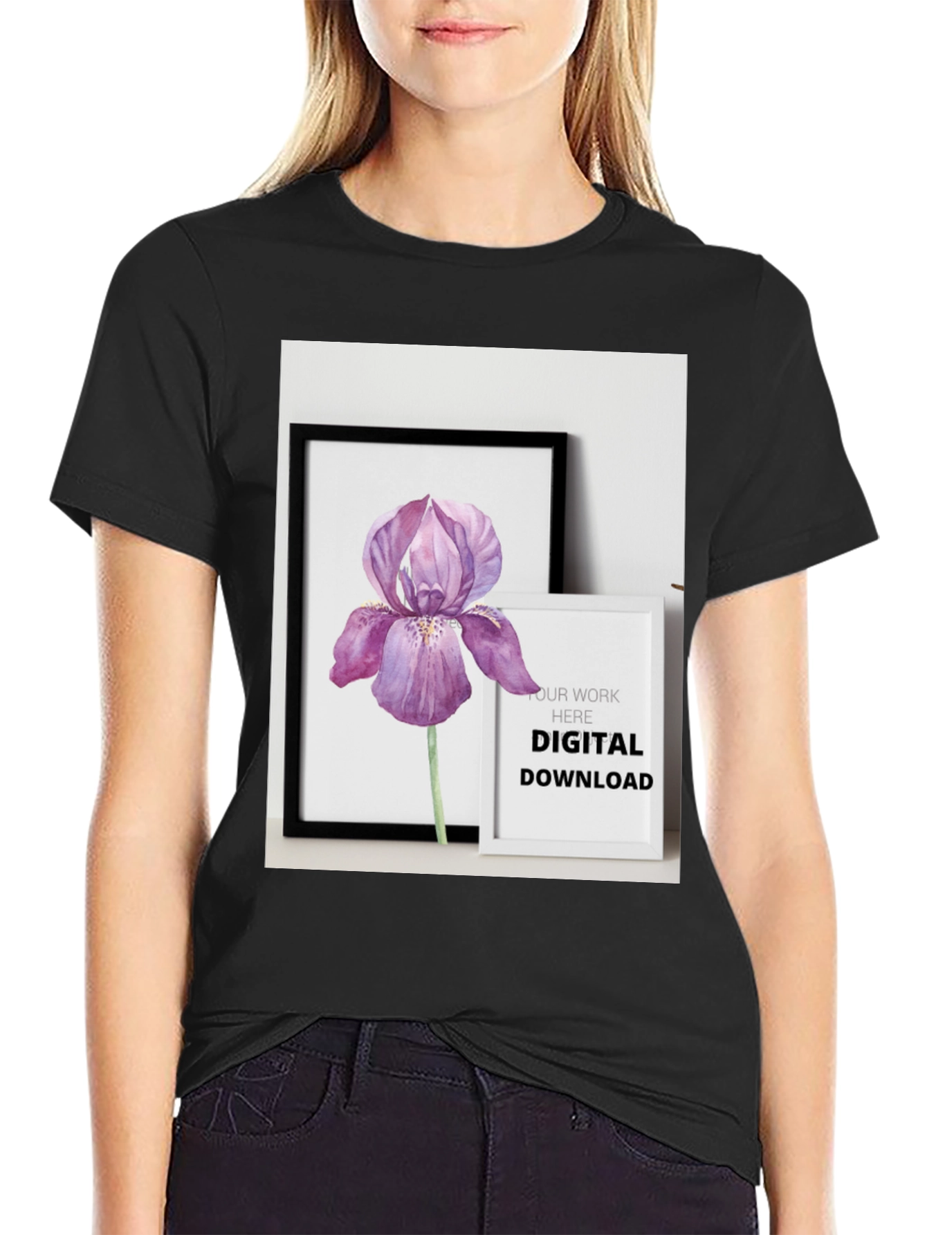 Floral Art Print Tee - Digital Download