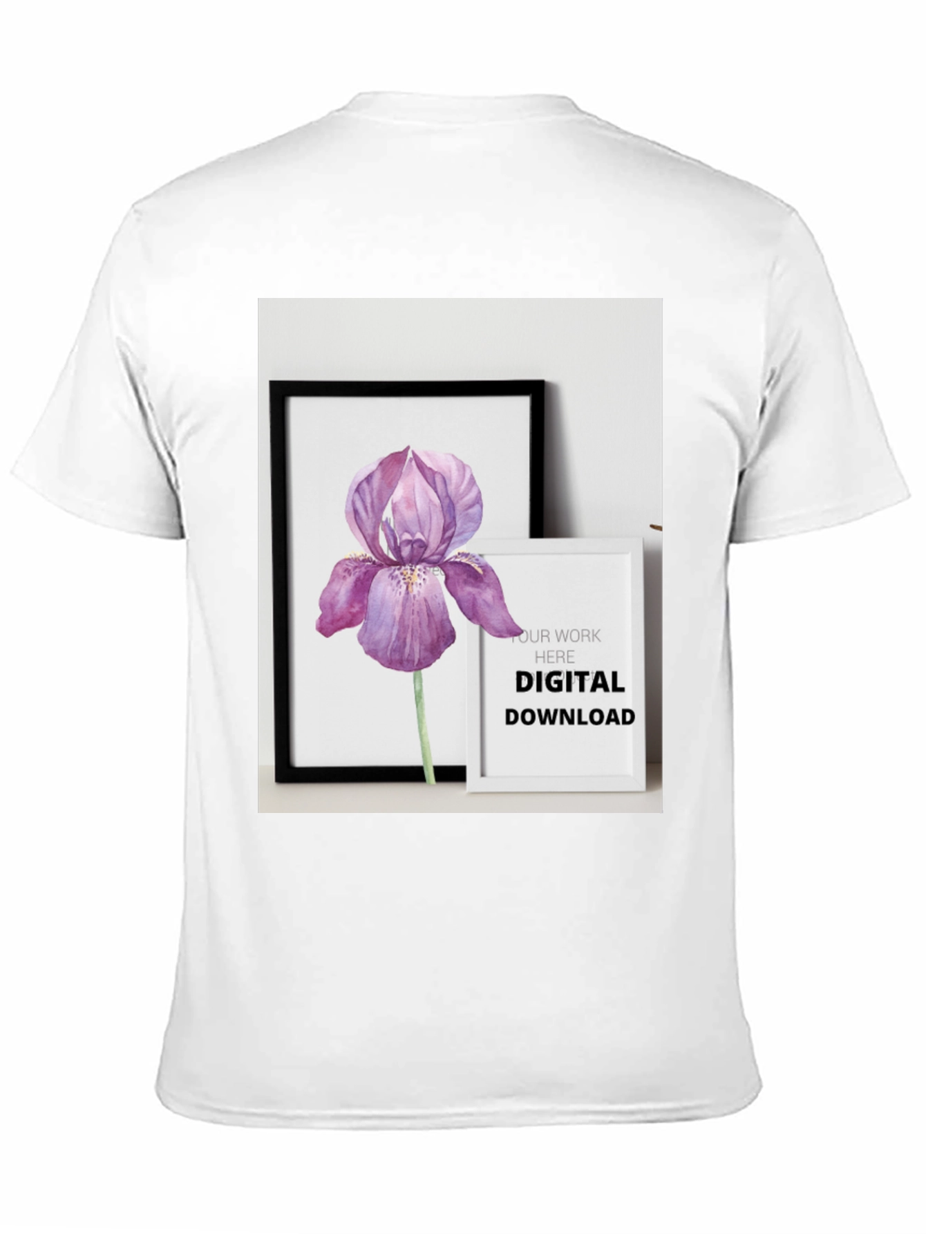 Floral Art Print Tee - Digital Download