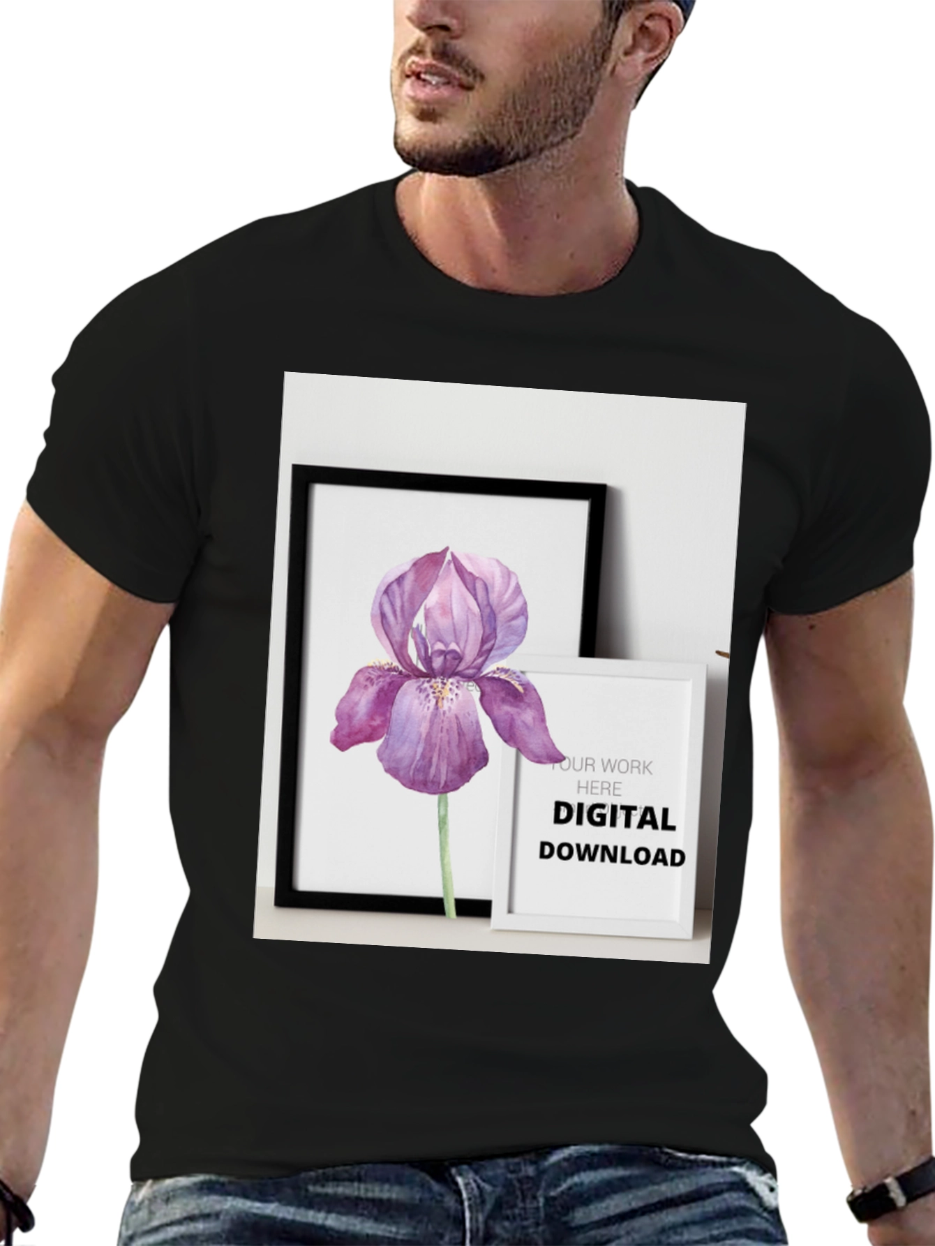 Floral Art Print Tee - Digital Download