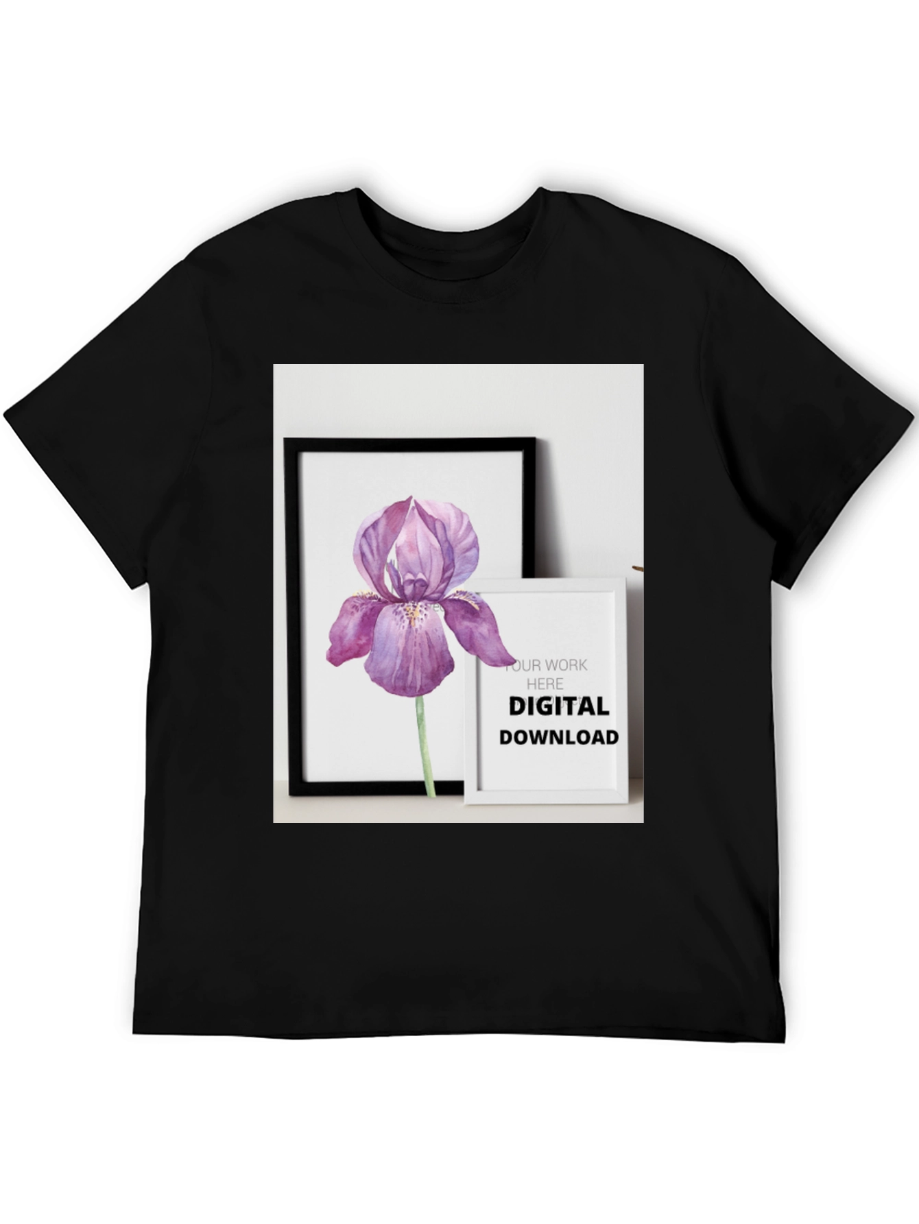 Floral Art Print Tee - Digital Download