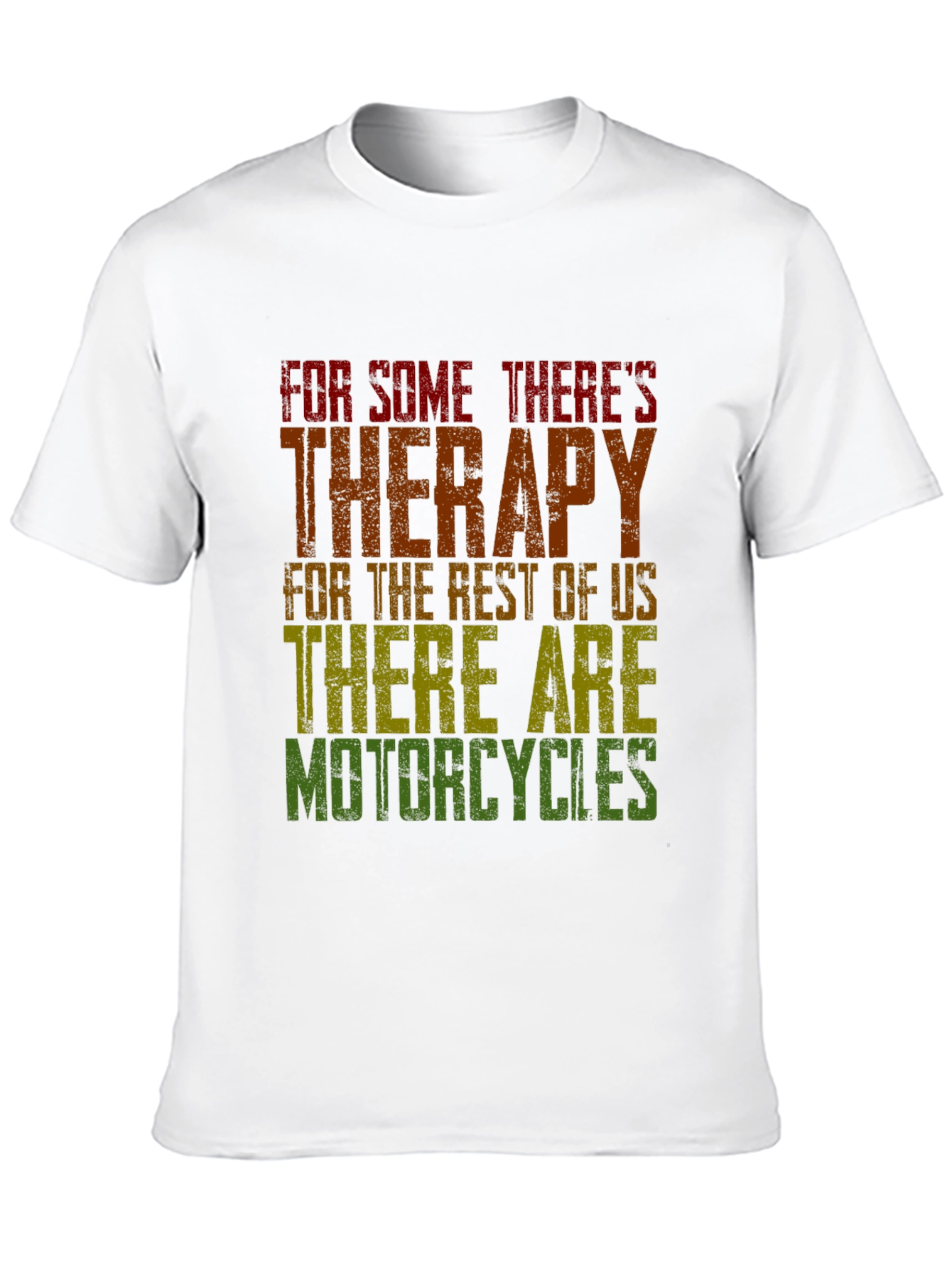 Motorcycle Therapy Graphic Tee - Black Cotton Blend