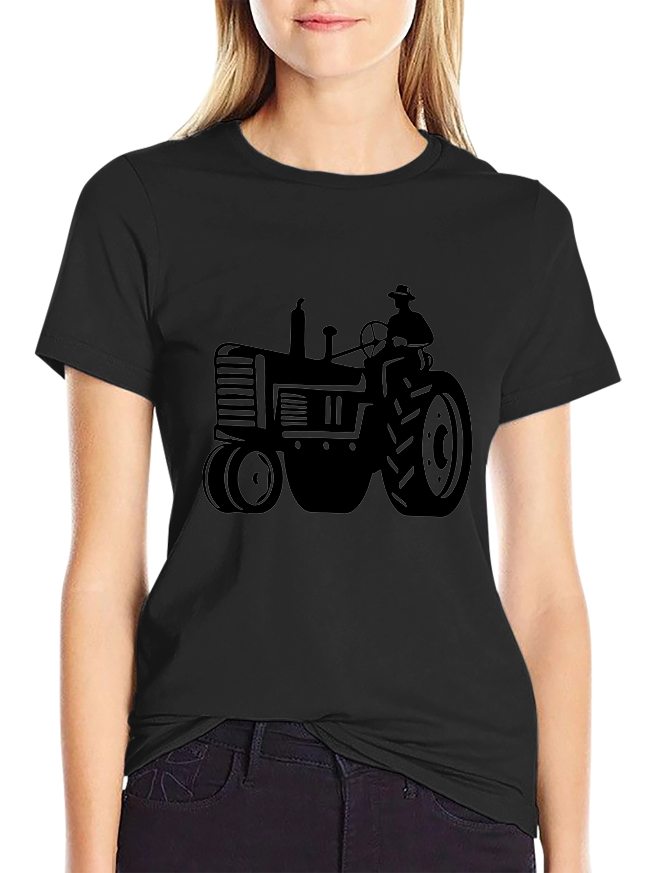 Black Tractor T-Shirt for Men