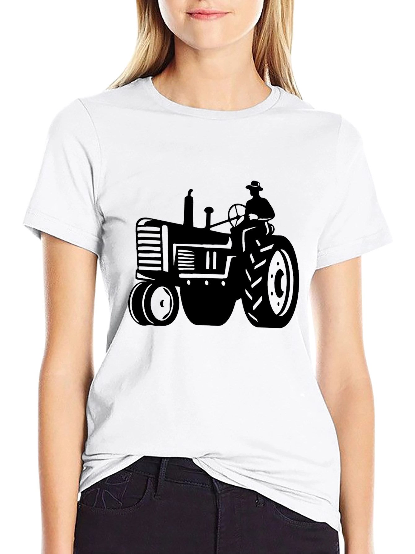 Black Tractor T-Shirt for Men