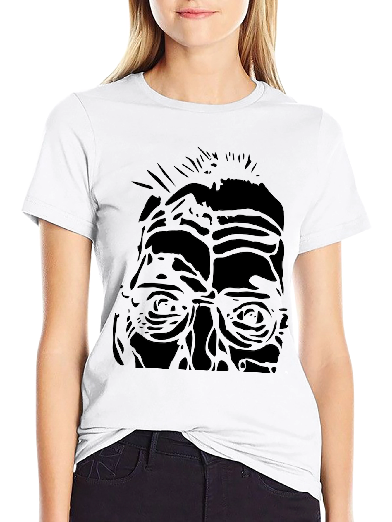 Abstract Portrait Black T-Shirt