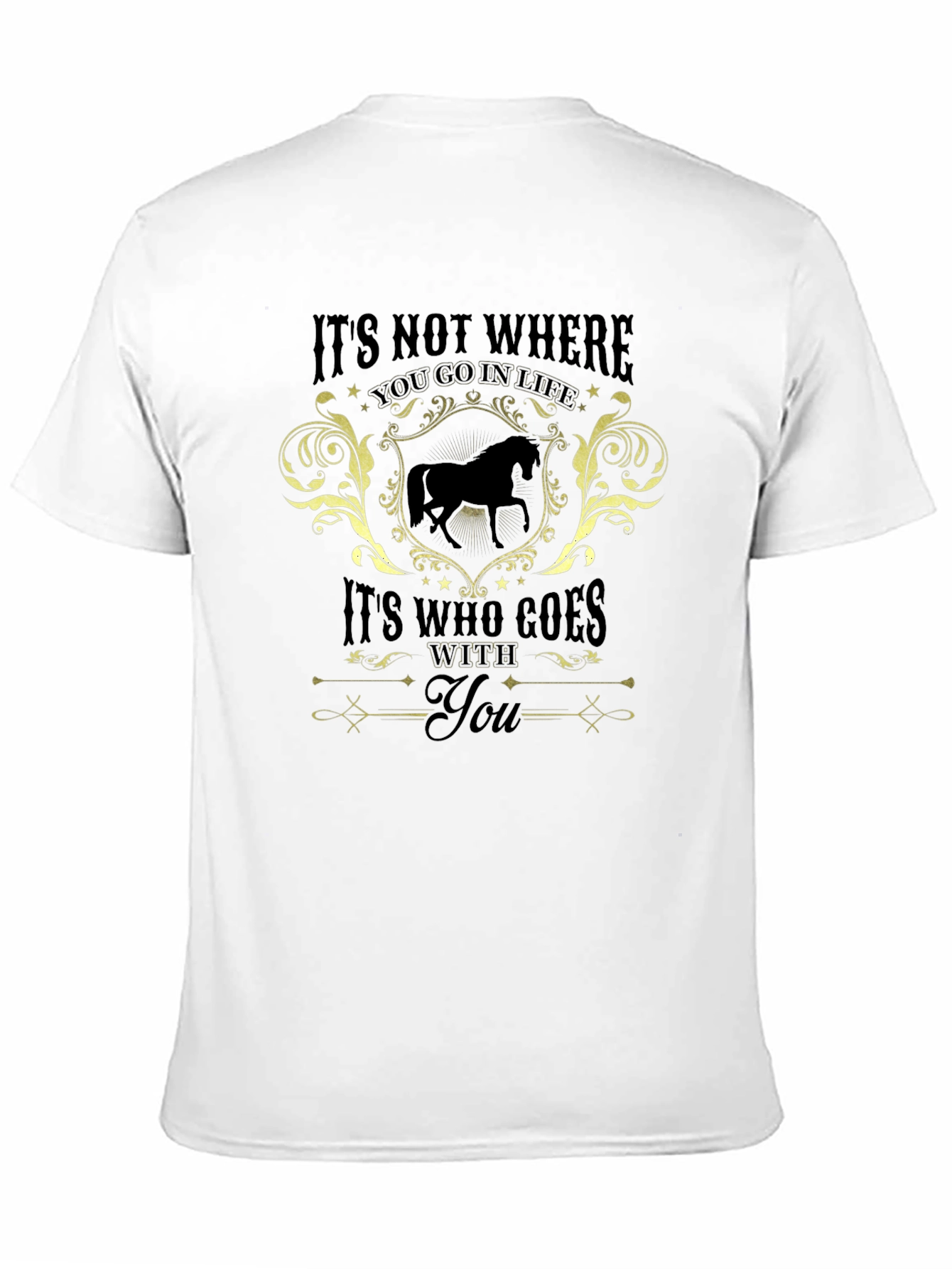 Horse Life Philosophy Black T-Shirt