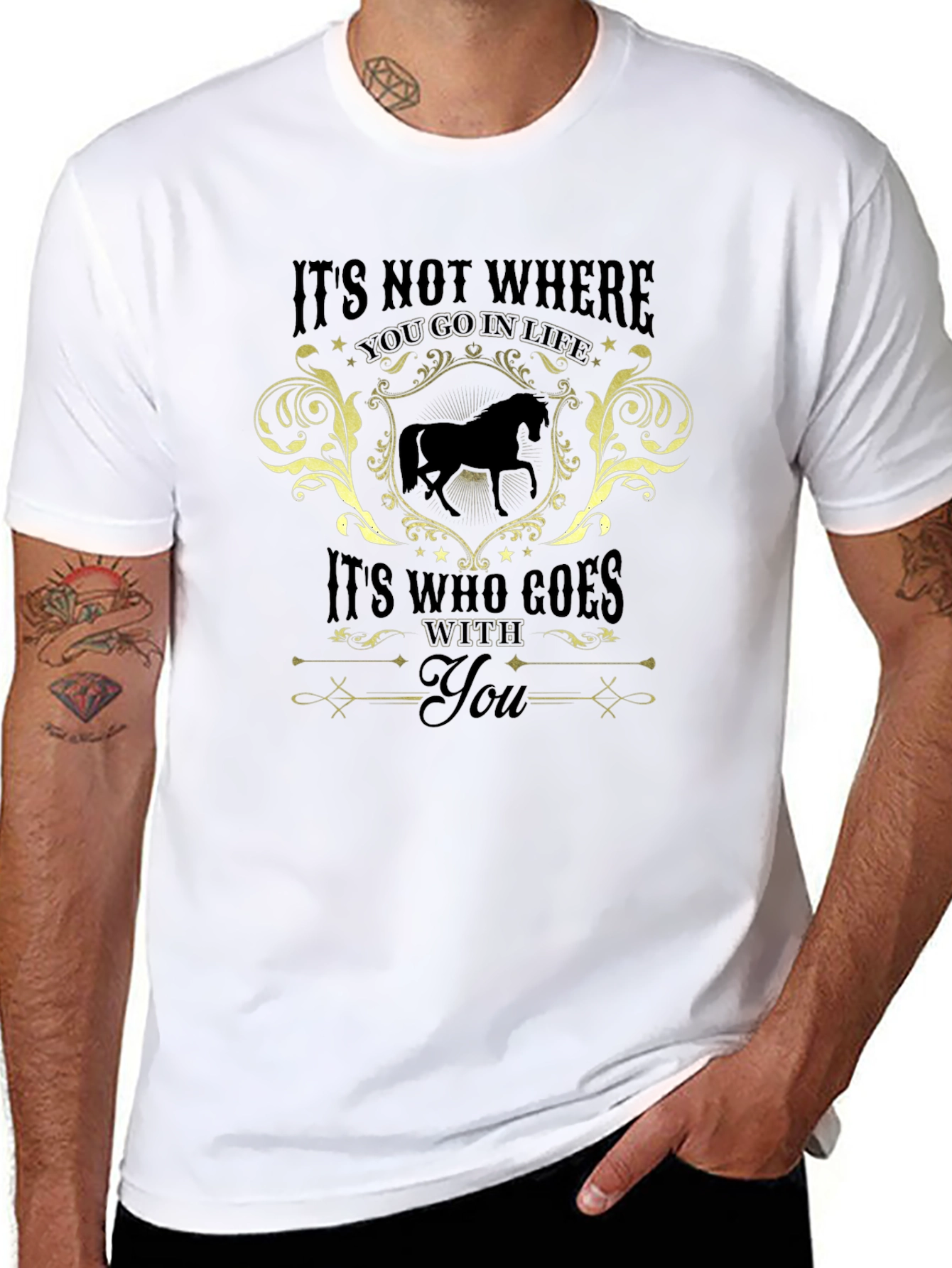 Horse Life Philosophy Black T-Shirt