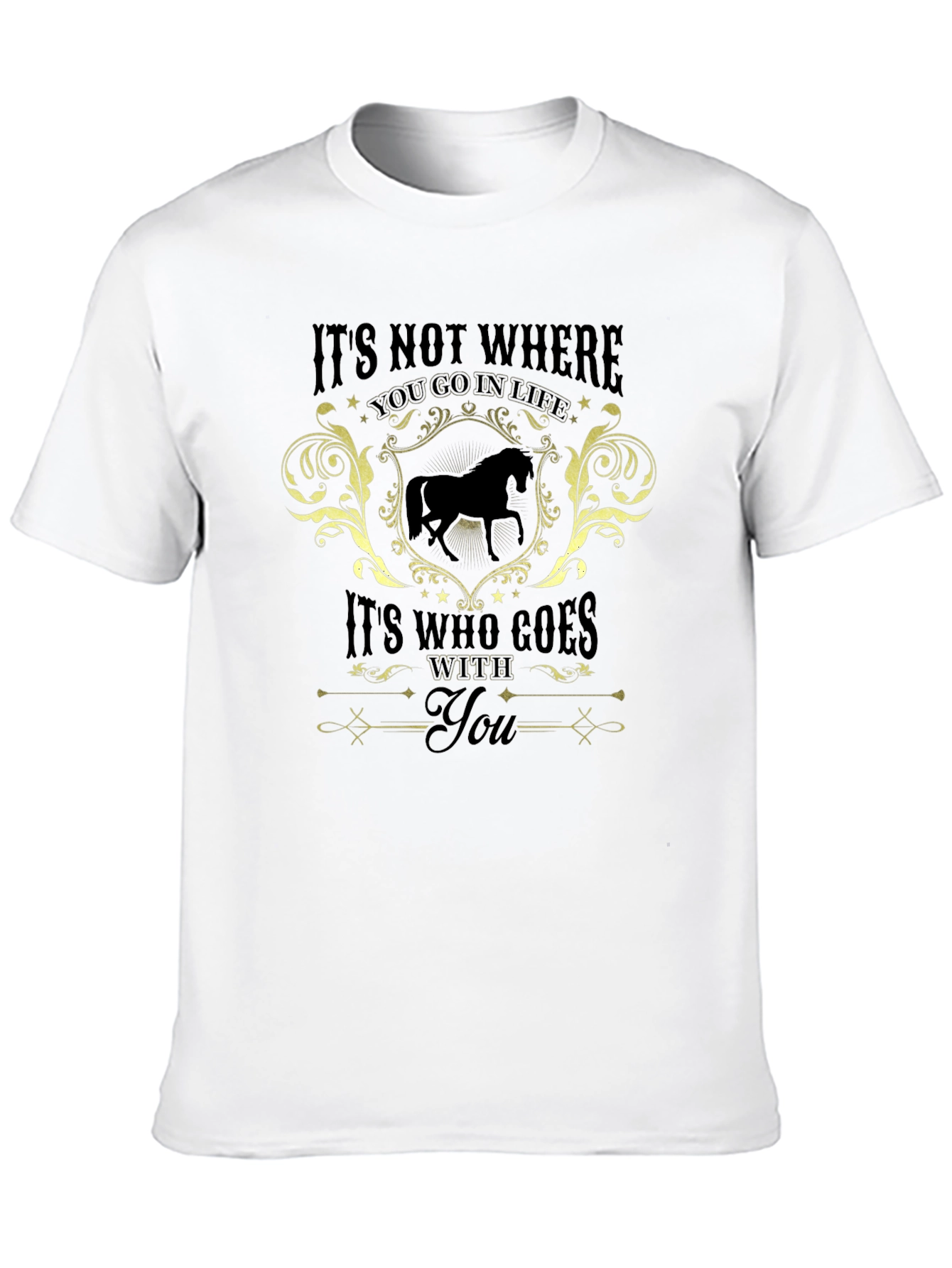 Horse Life Philosophy Black T-Shirt