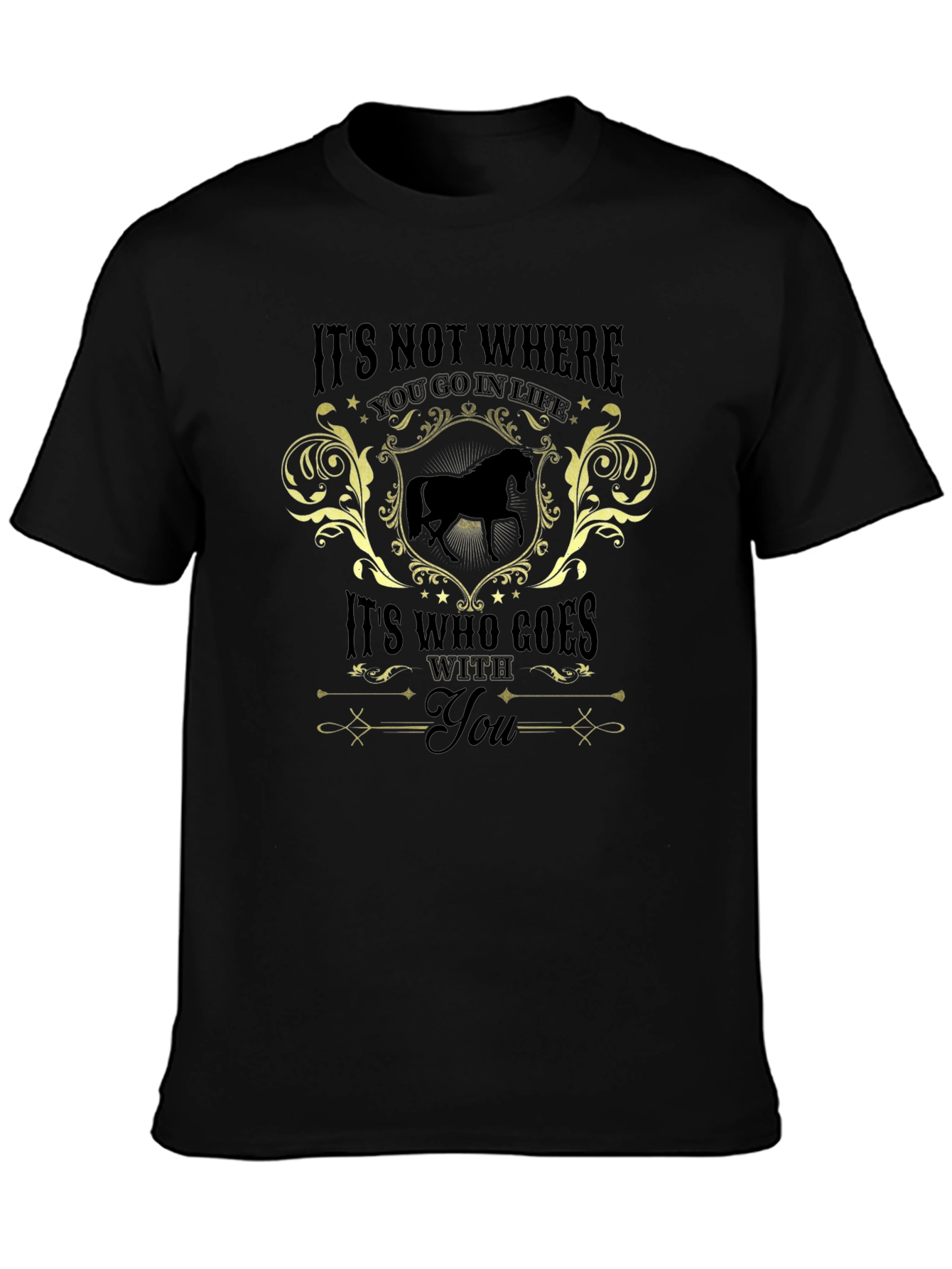 Horse Life Philosophy Black T-Shirt