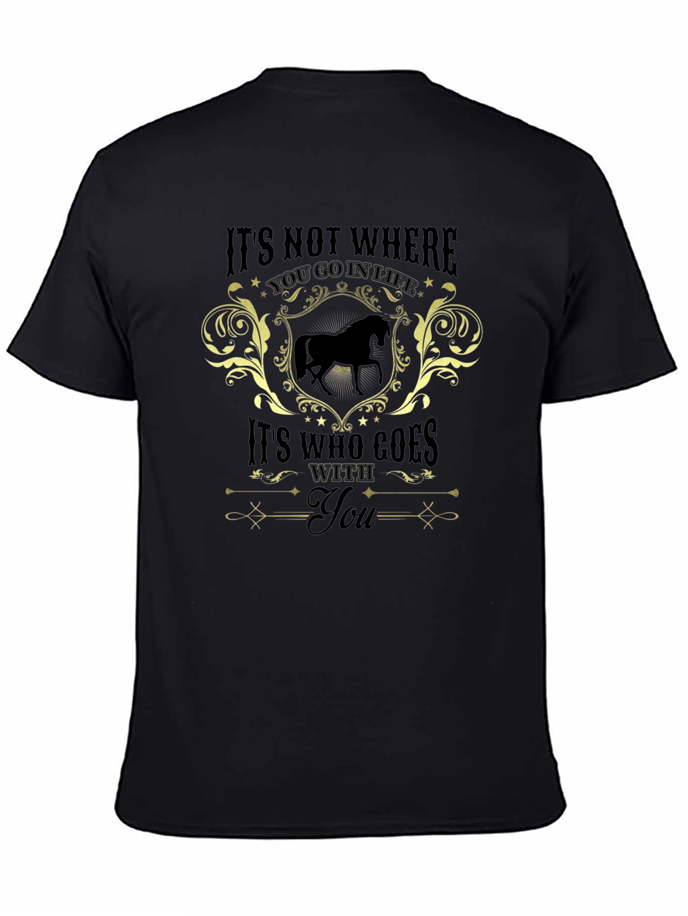 Horse Life Philosophy Black T-Shirt