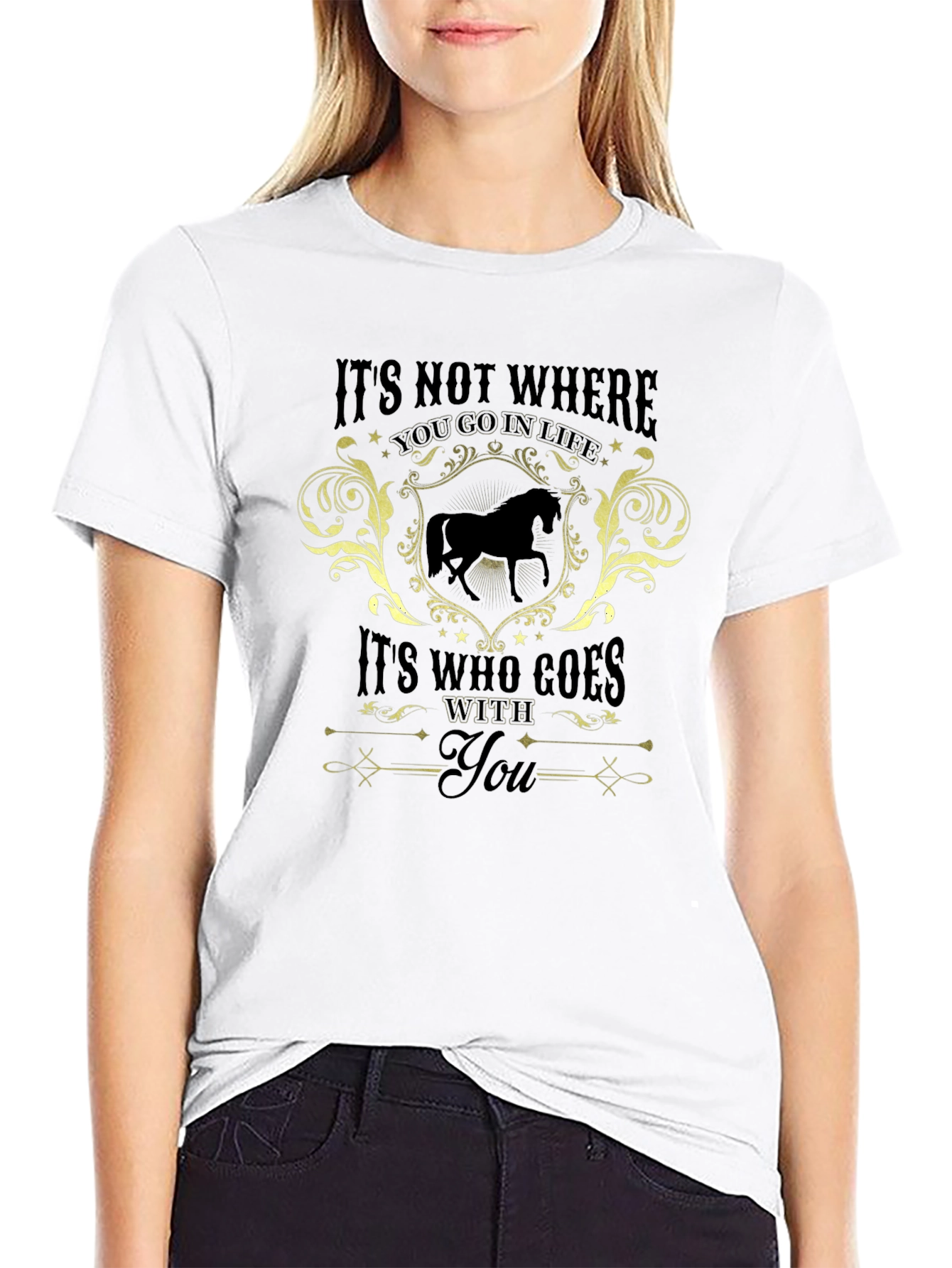 Horse Life Philosophy Black T-Shirt