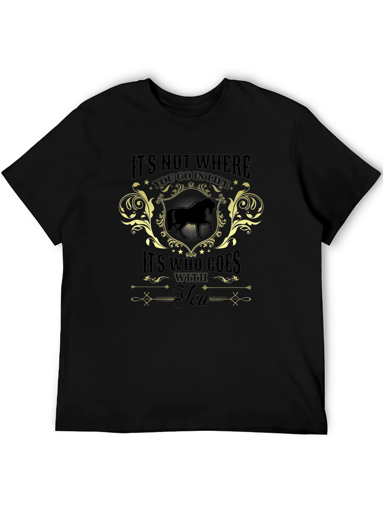 Horse Life Philosophy Black T-Shirt