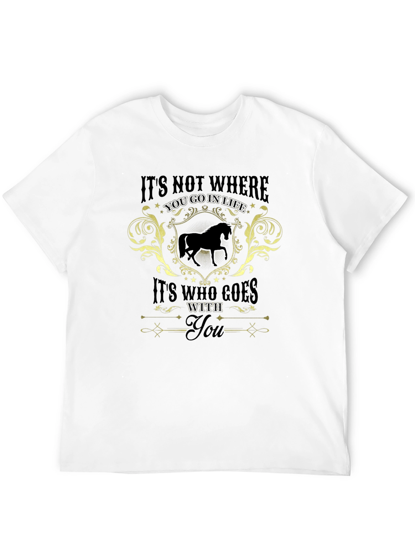Horse Life Philosophy Black T-Shirt
