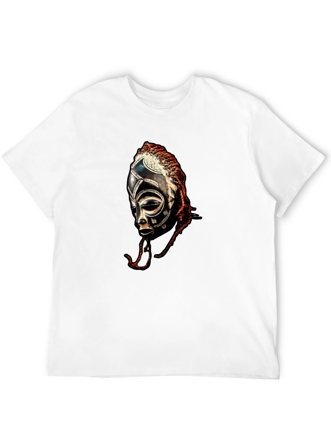 African Tribal Mask Graphic T-Shirt