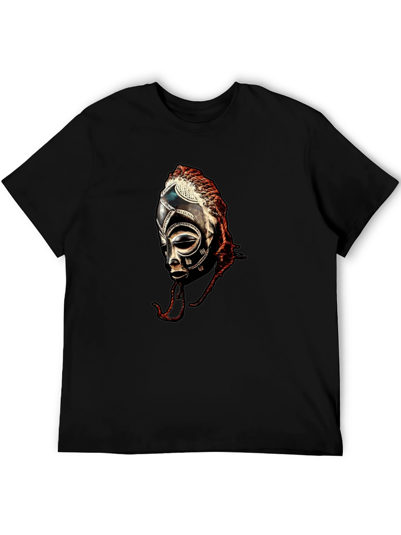 African Tribal Mask Graphic T-Shirt