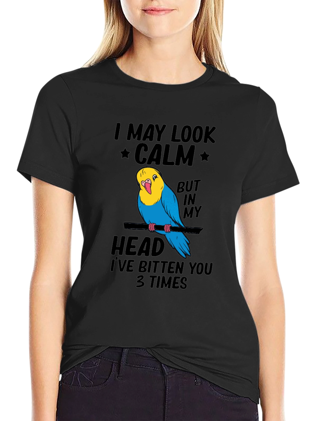 Funny Parrot T-Shirt - I May Look Calm