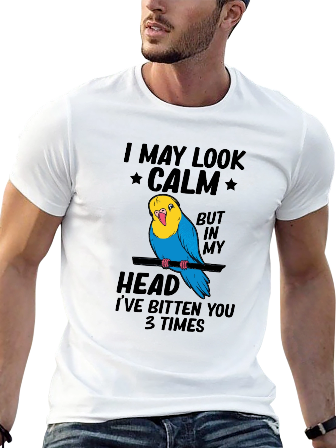 Funny Parrot T-Shirt - I May Look Calm