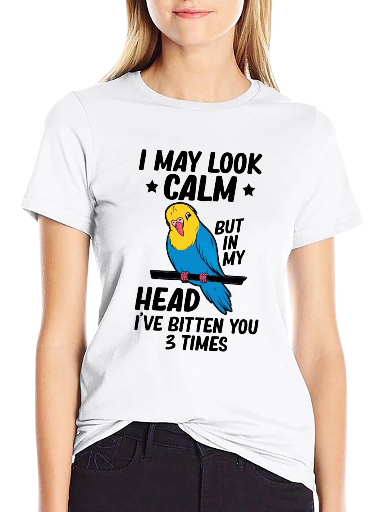 Funny Parrot T-Shirt - I May Look Calm