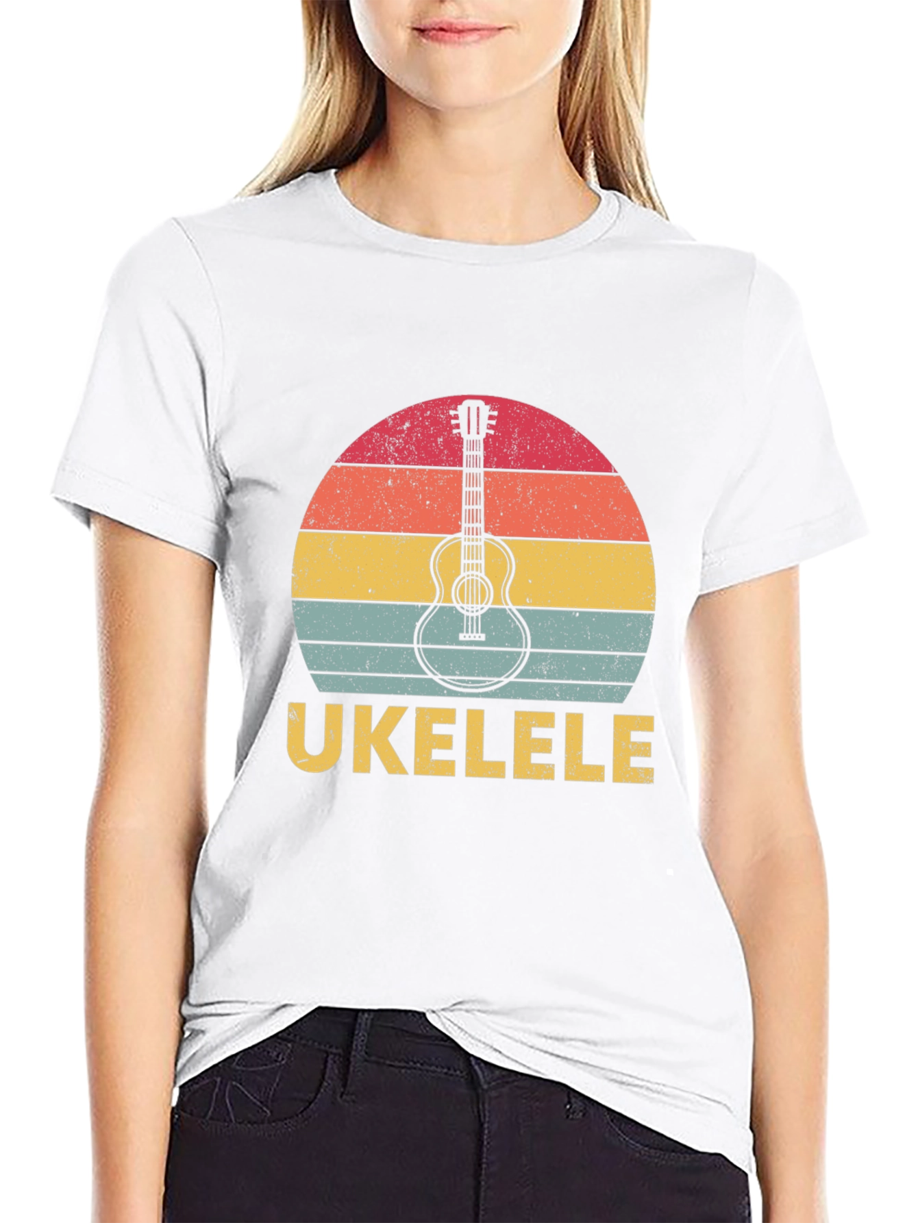 Retro Ukulele Sunset T-Shirt
