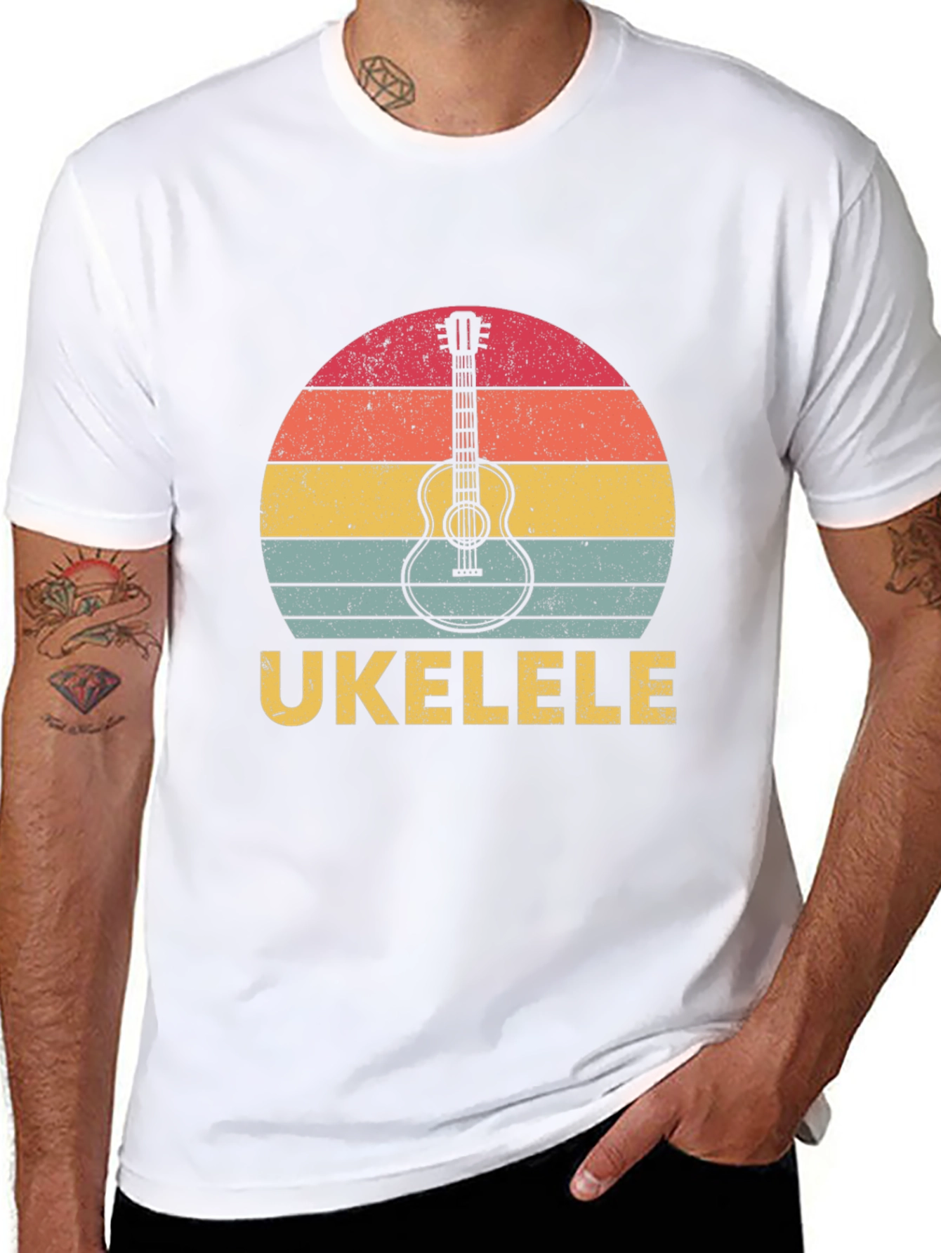 Retro Ukulele Sunset T-Shirt