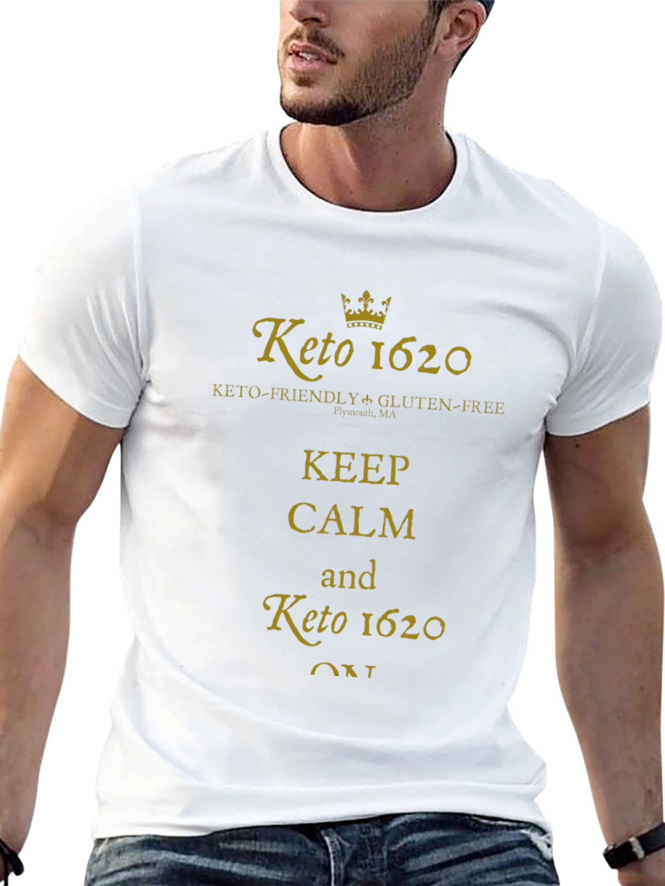 Keto 1620 Keep Calm Graphic T-Shirt