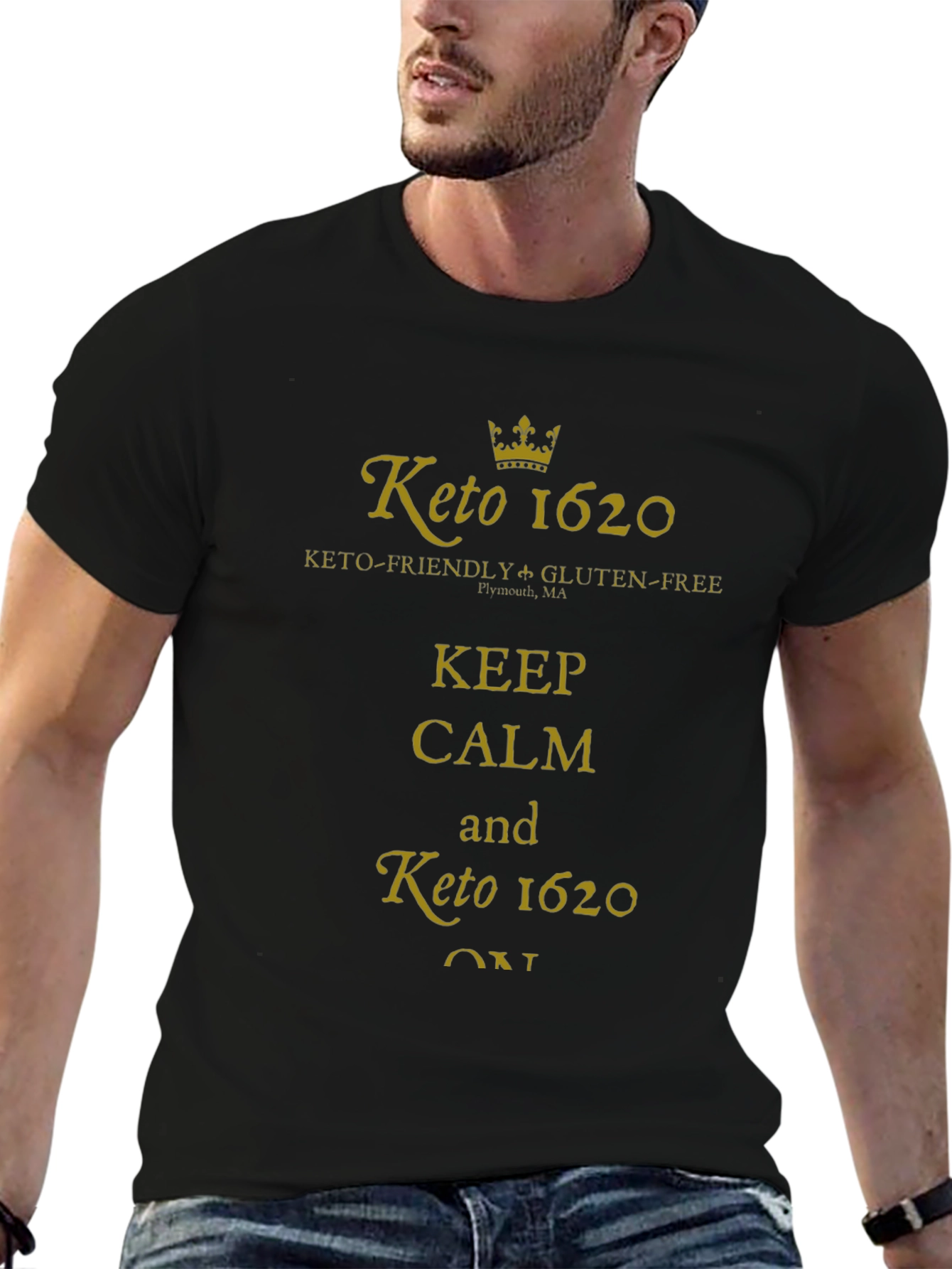 Keto 1620 Keep Calm Graphic T-Shirt